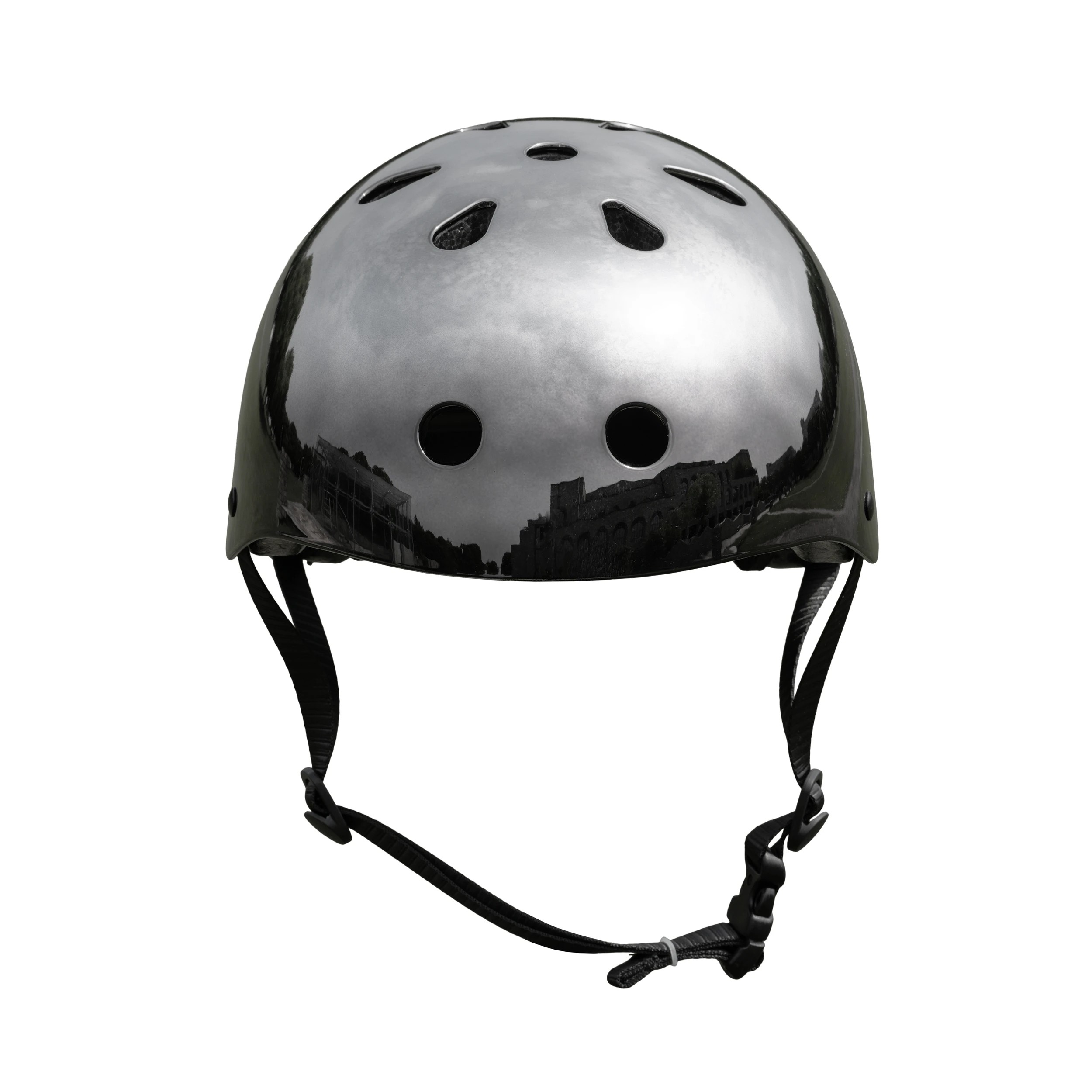 4 Black/Chrome Multi Sport Helmet, 4 of 5