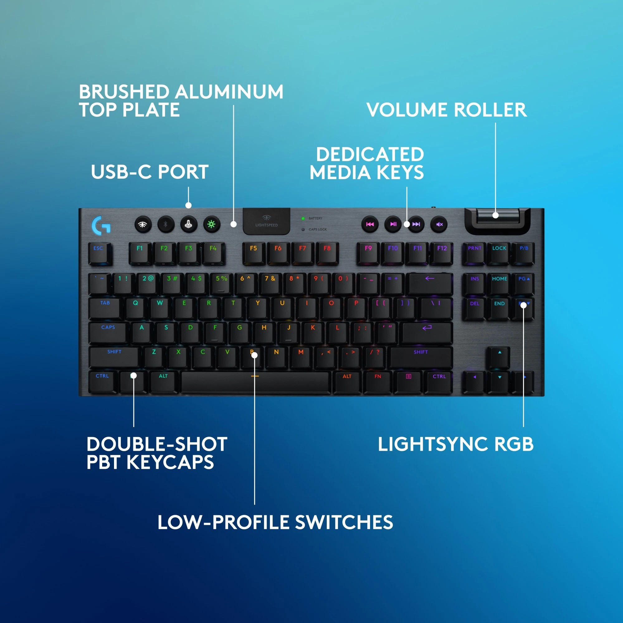 6 Logitech G915 X LIGHTSPEED TKL Low-Profile Wireless Gaming Keyboard - Black, 6 of 6