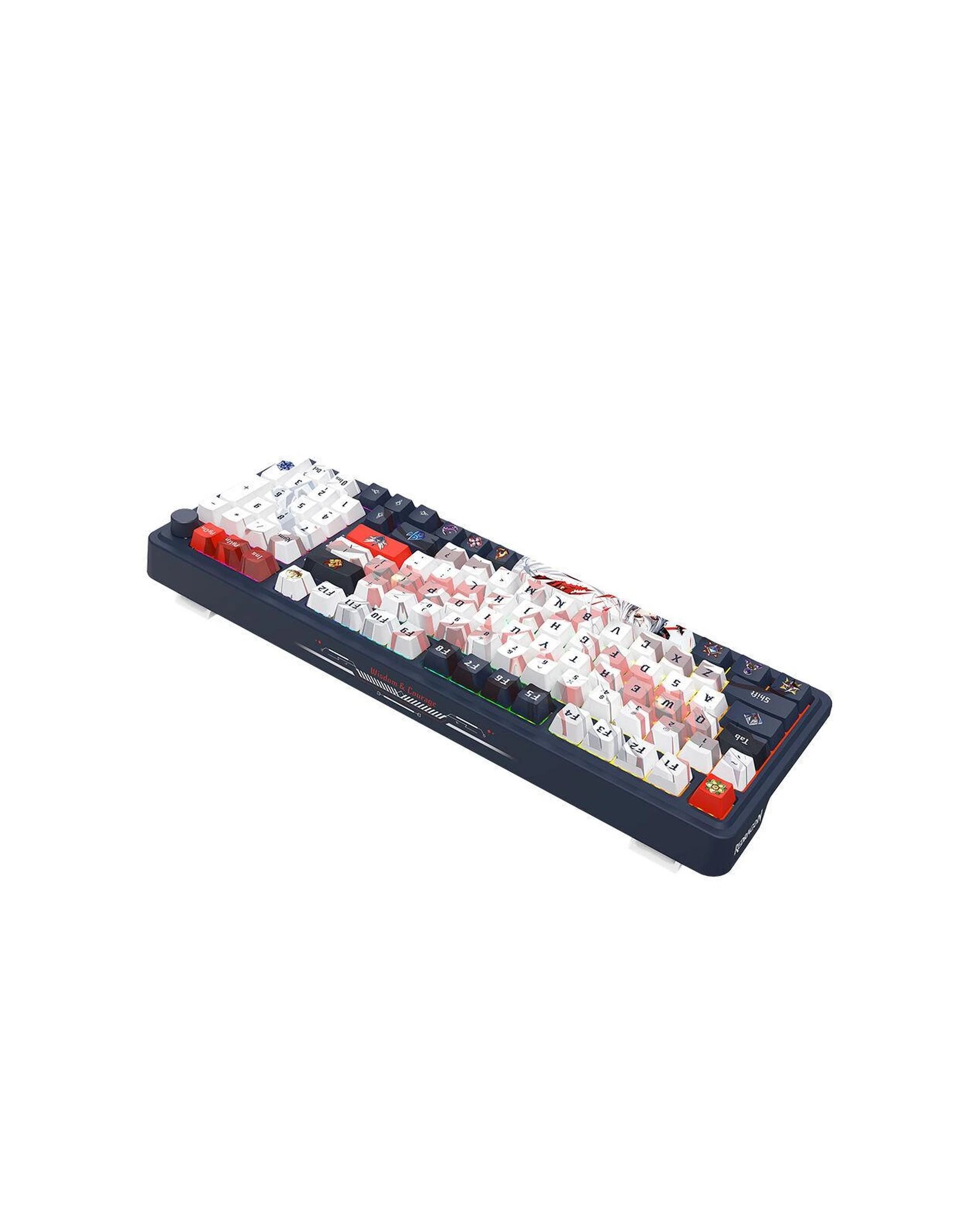 6 Redragon EISA K686AK Pro Navy White 981 Gasket Wireless Mechanical Keyboard, 6 of 8