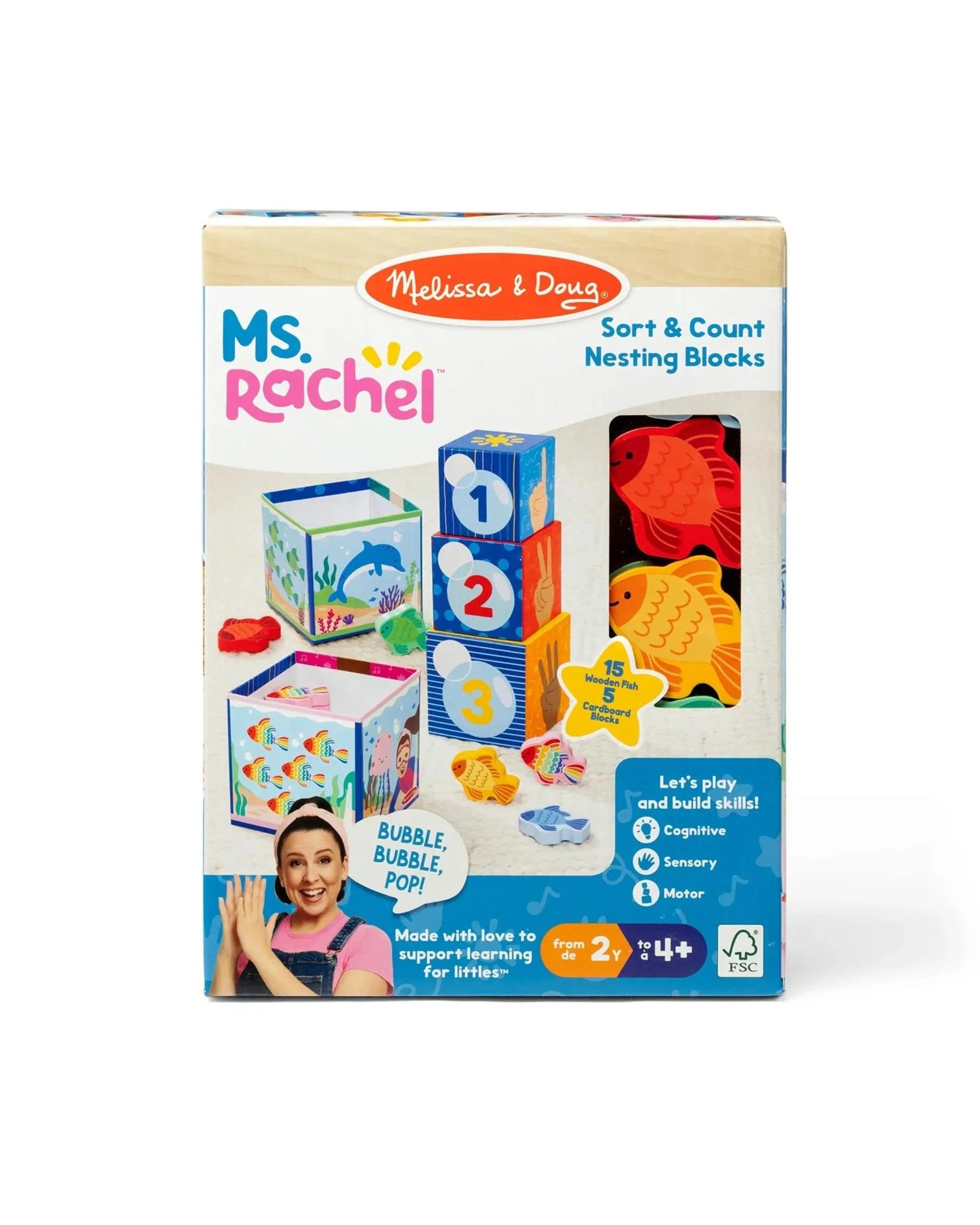 1 Melissa and Doug Ms Rachel Sort and Count Nesting Blocks, 1 of 9