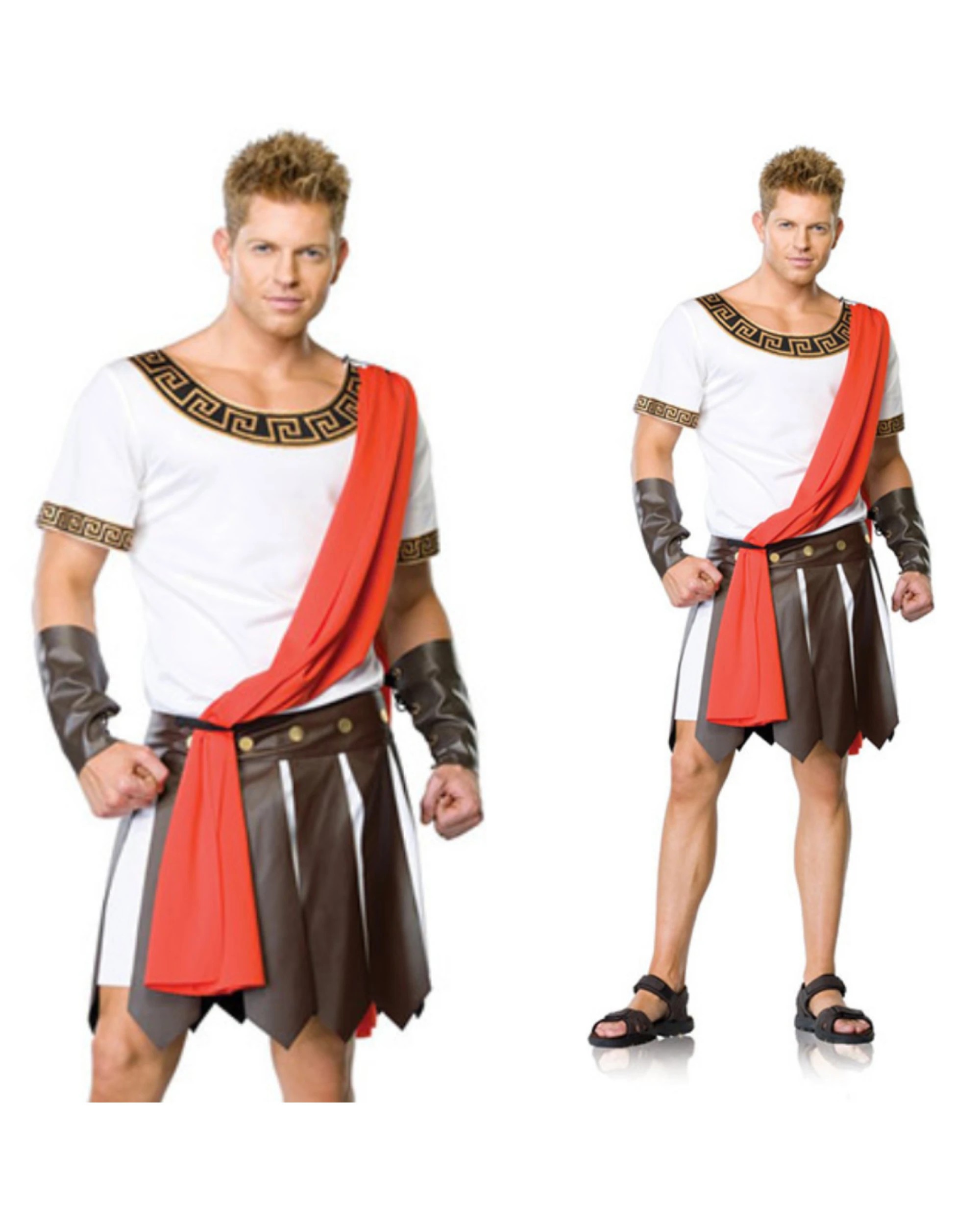 1 BR Costumes Men's Roman Toga Costume with Emperor Design, 1 of 3