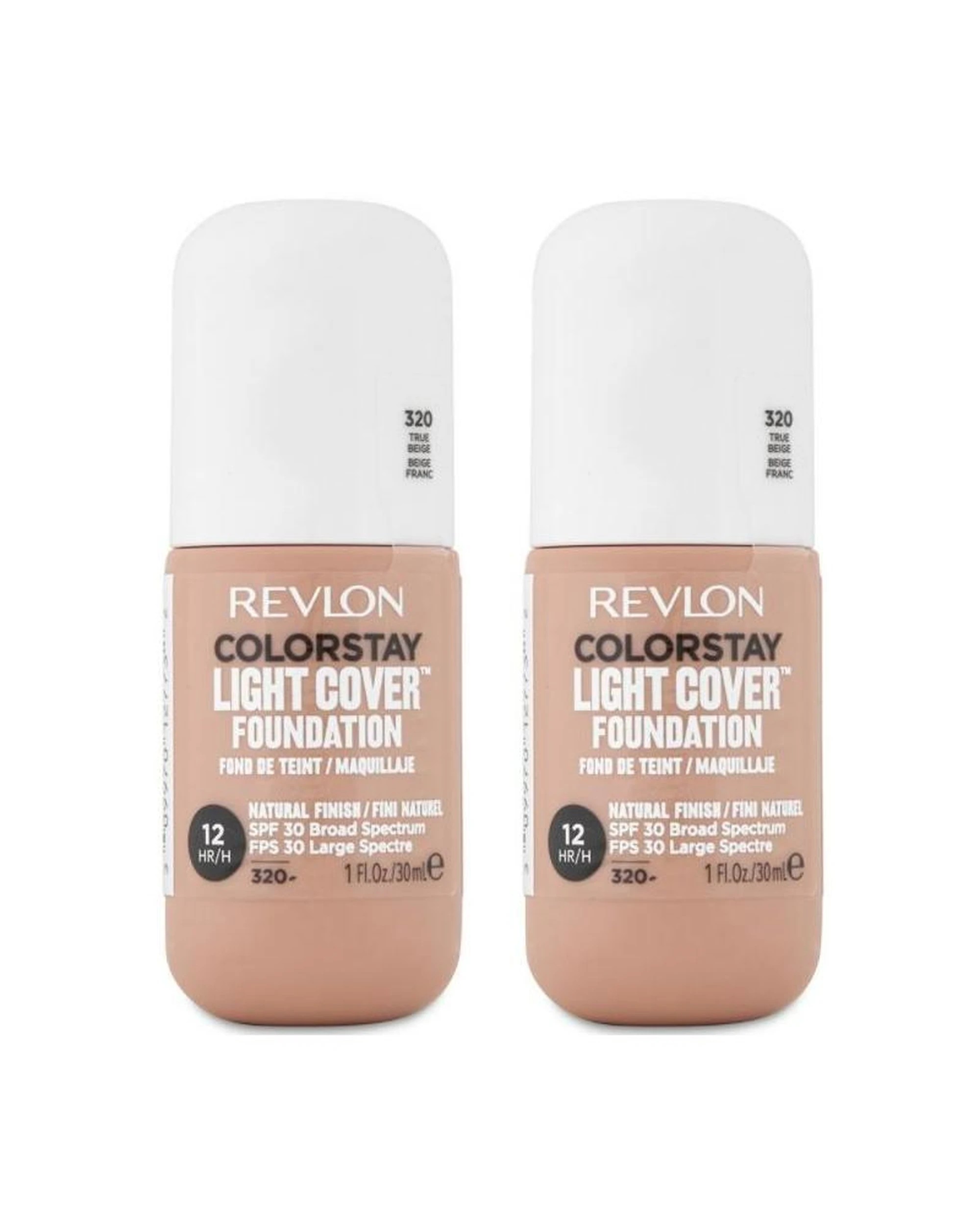 1 2 x Revlon ColorStay Light Cover Foundation 30mL - 320 True Beige - Beige, 1 of 1
