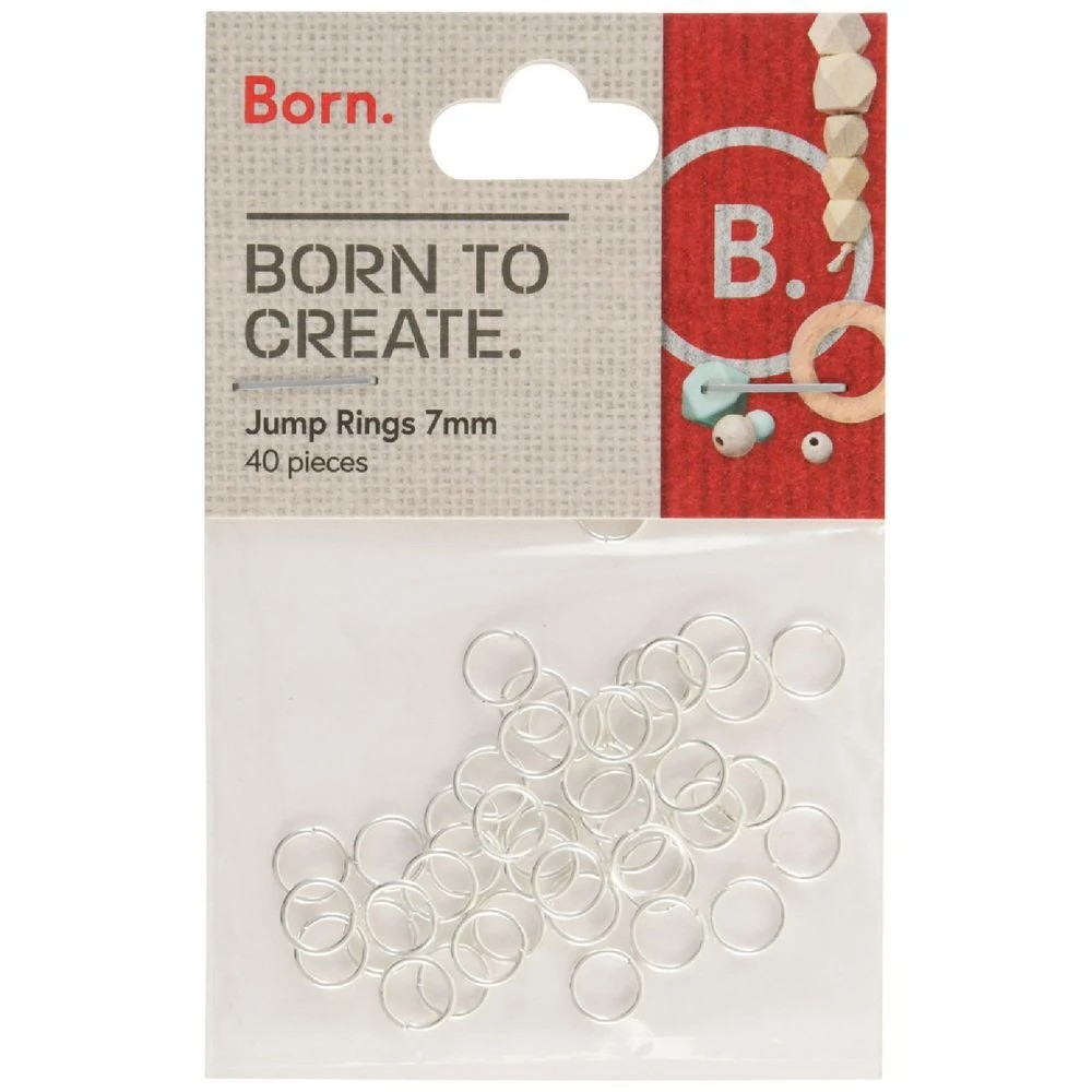 1 Born Jump Rings 7mm Silver 40 Piece, 1 of 2