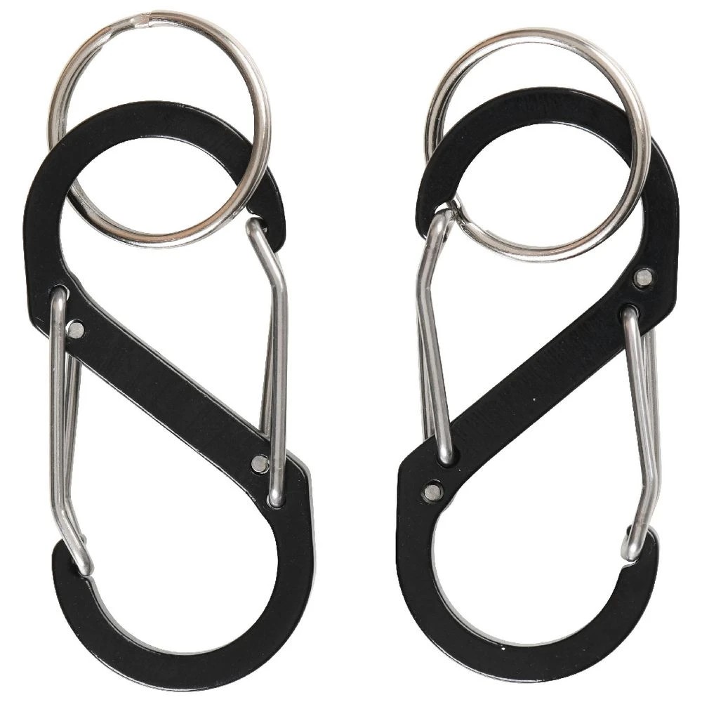 3 J.Burrows Carabiner Small 2 Pack Black, 3 of 5