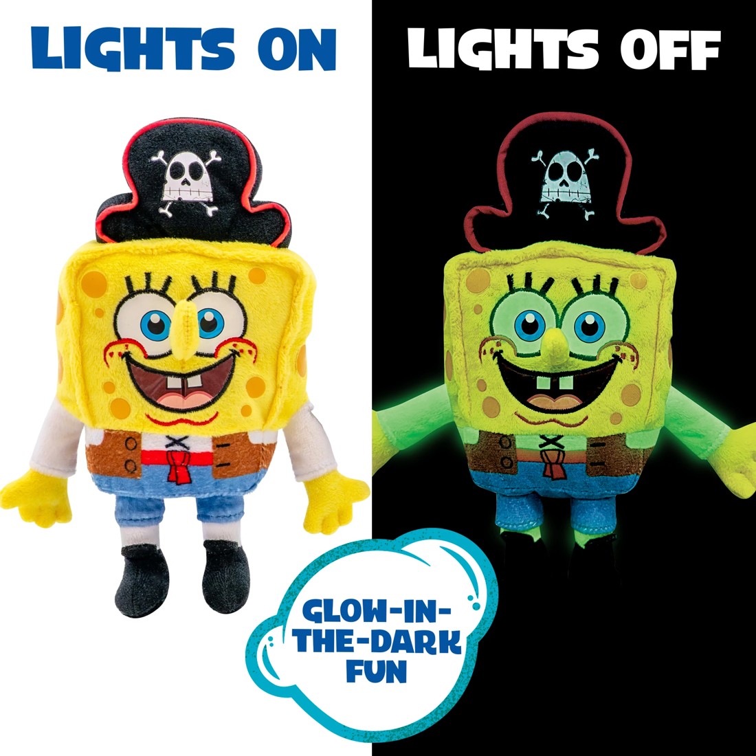 2 15cm SpongeBob Glow Plush - Assorted, 2 of 3