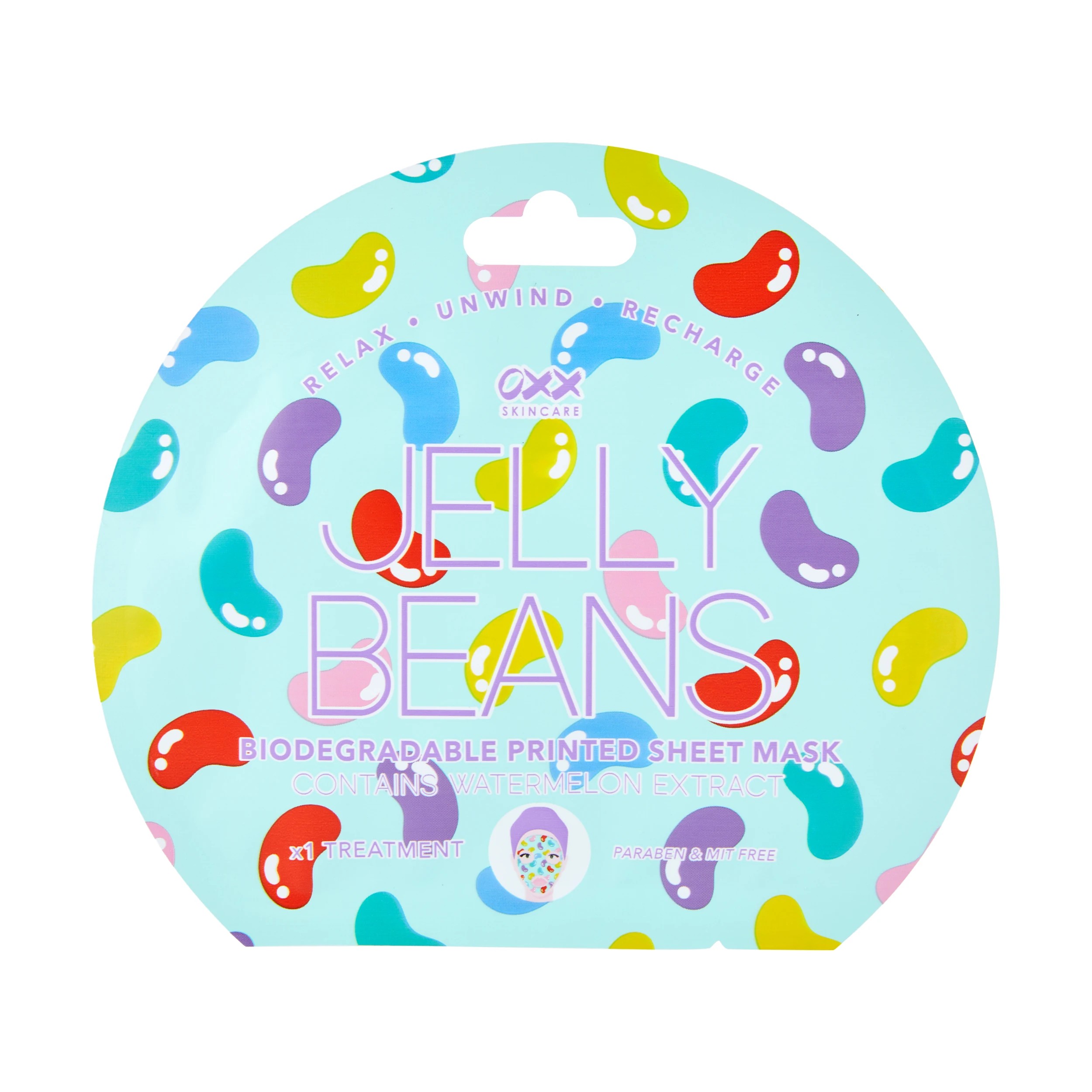 1 OXX Skincare Jelly Beans Printed Sheet Mask 20ml - Watermelon Extract, 1 of 2