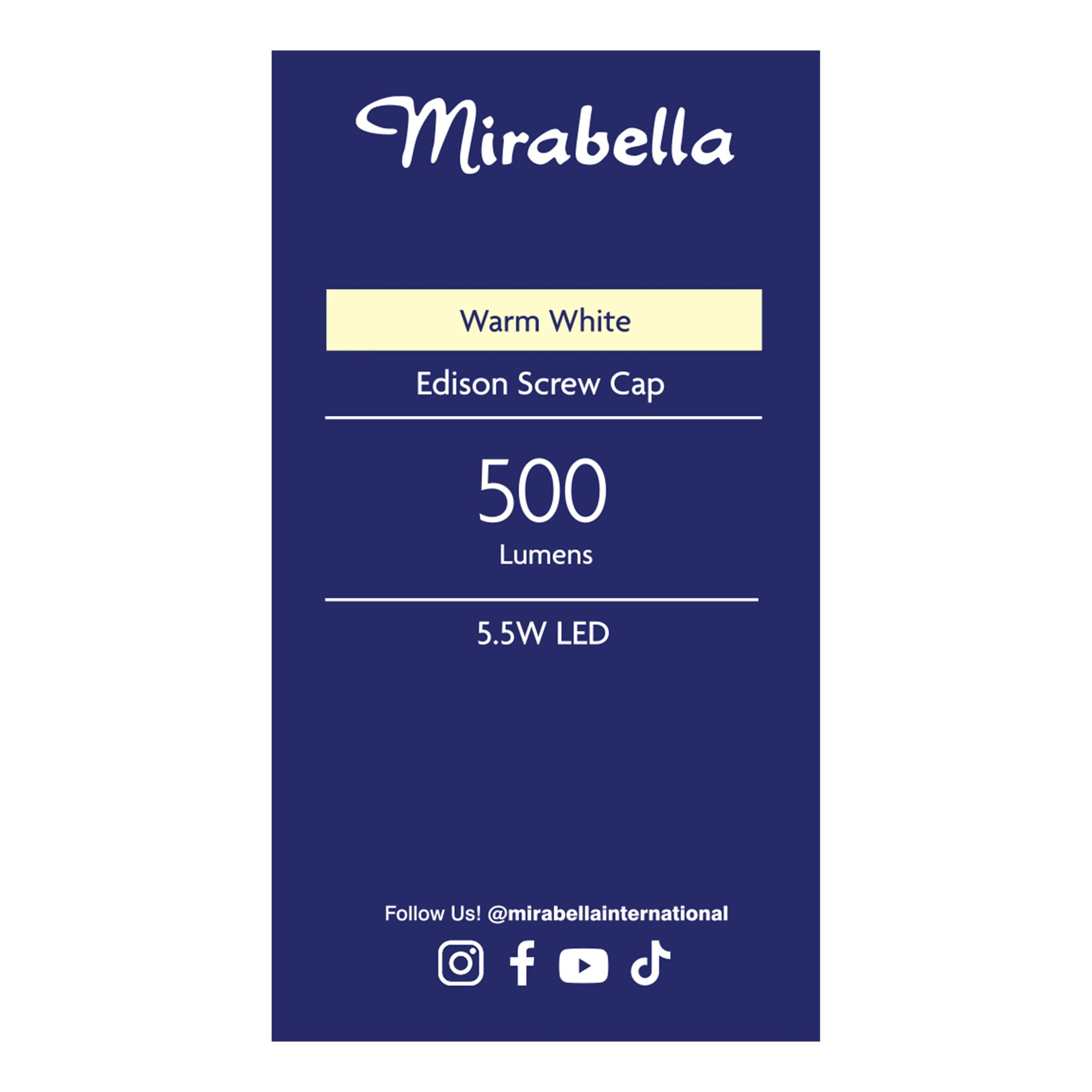 4 Mirabella 5.5W LED Warm White Round Everyday Globe, 4 of 5