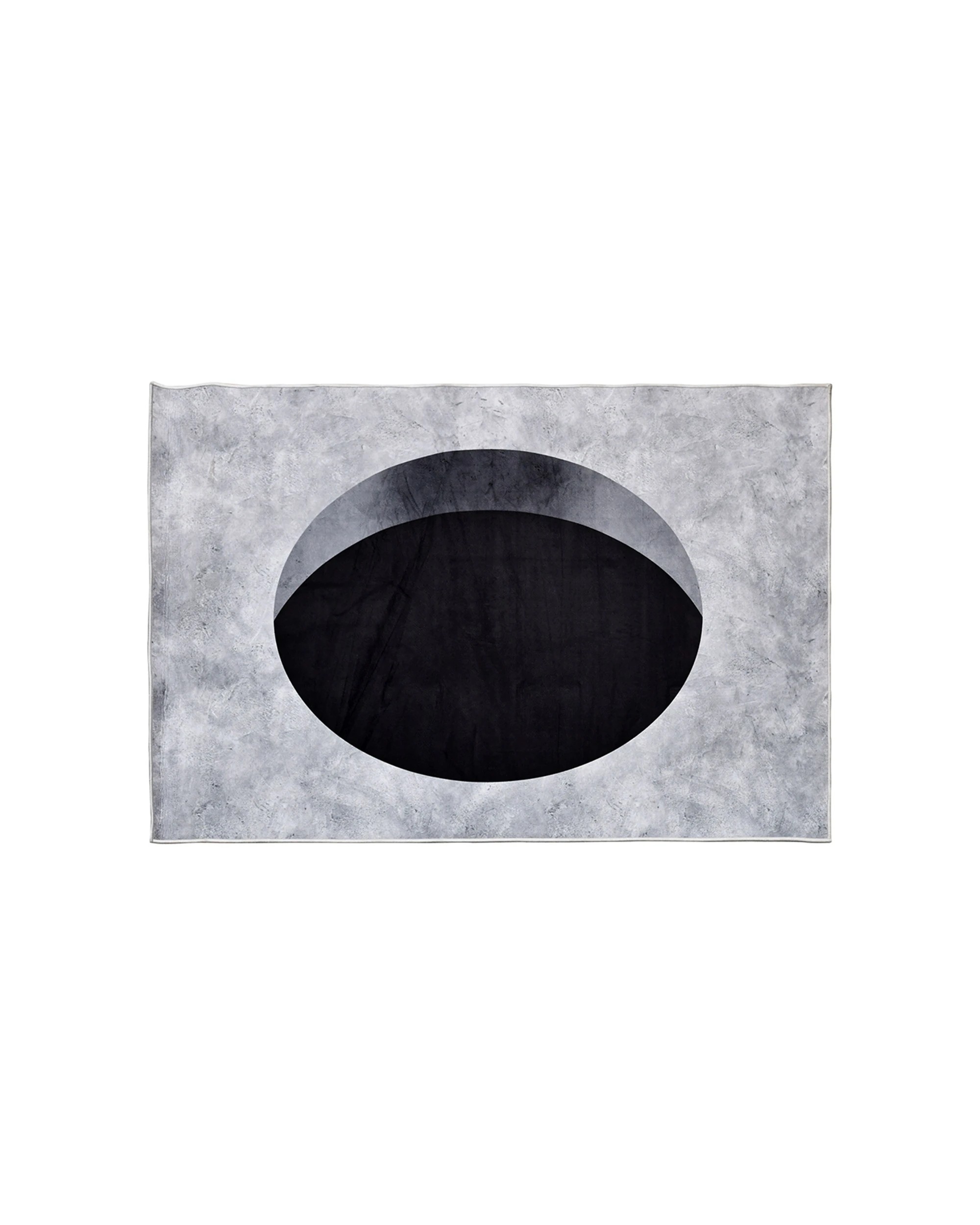 2 Boyle 3D Printed Floor Rectangle Rug Carpet Mat Concrete Round Hole Design 110x160cm - Multi, 2 of 4