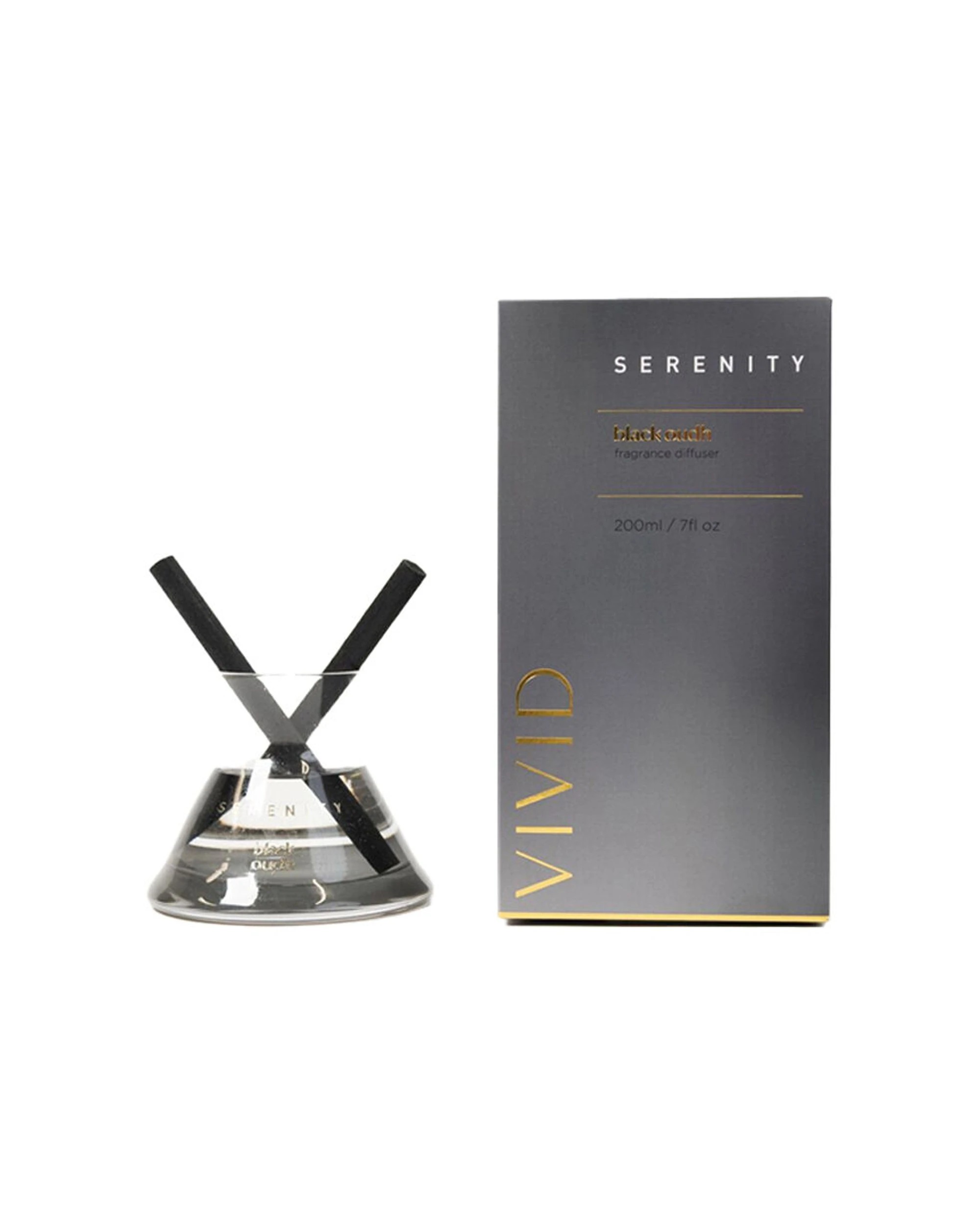 2 Serenity 2PK Reed Diffuser Vivid Black Oudh Scent Home Fragrance 200ml - Black, 2 of 2