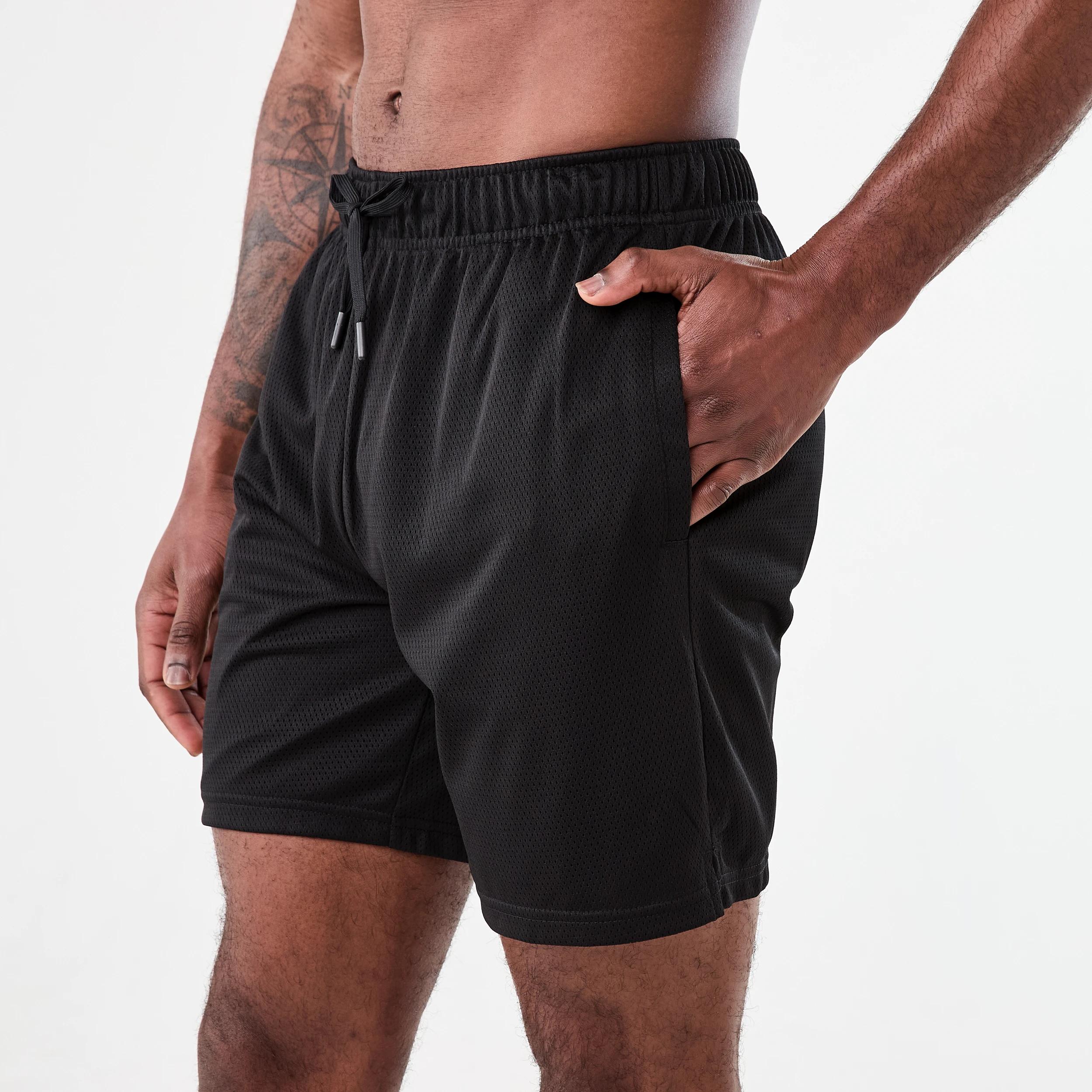 2 Active Mens Performance Mesh Shorts BLACK, 2 of 7