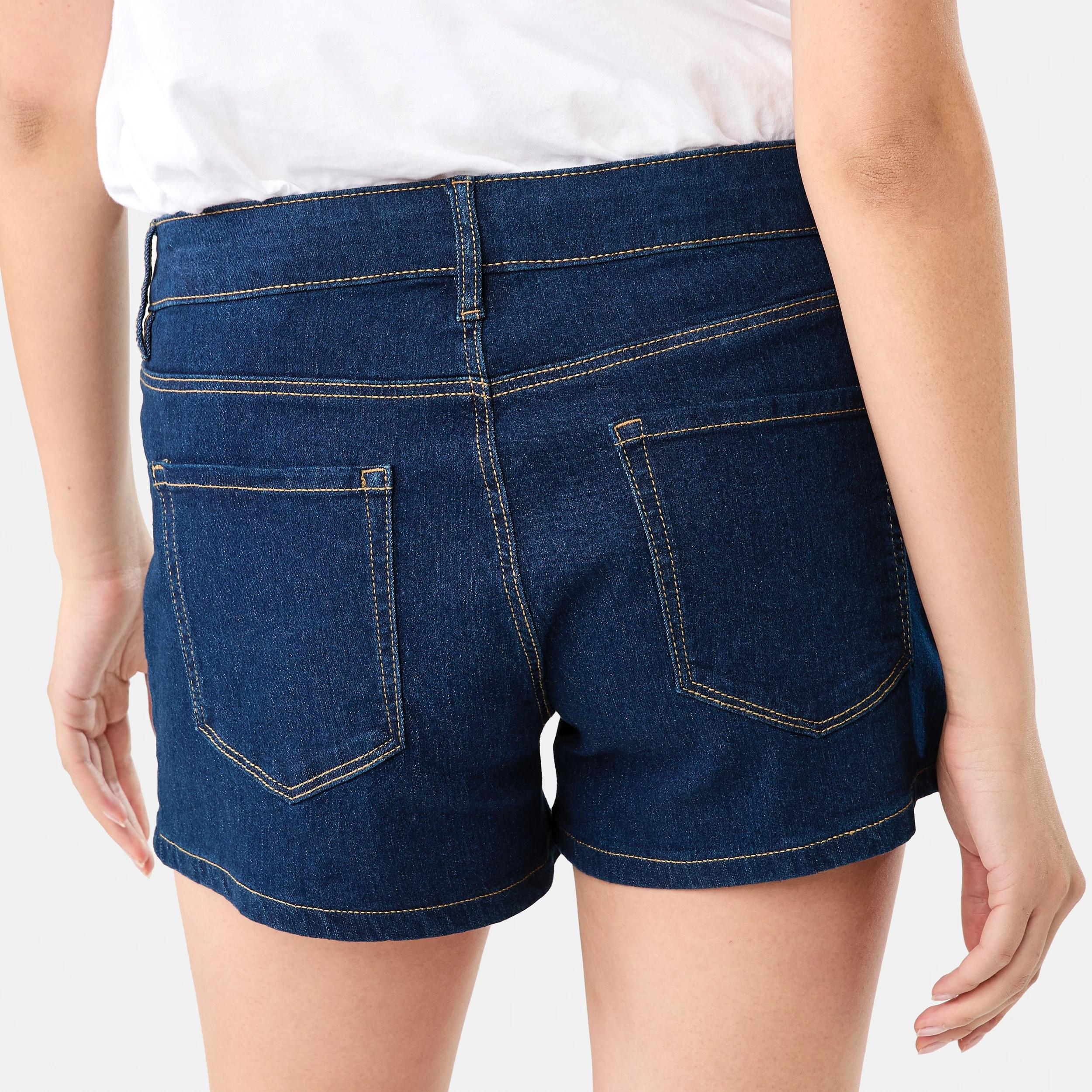 4 Mid Rise Denim Shorts INDIGO WASH, 4 of 8