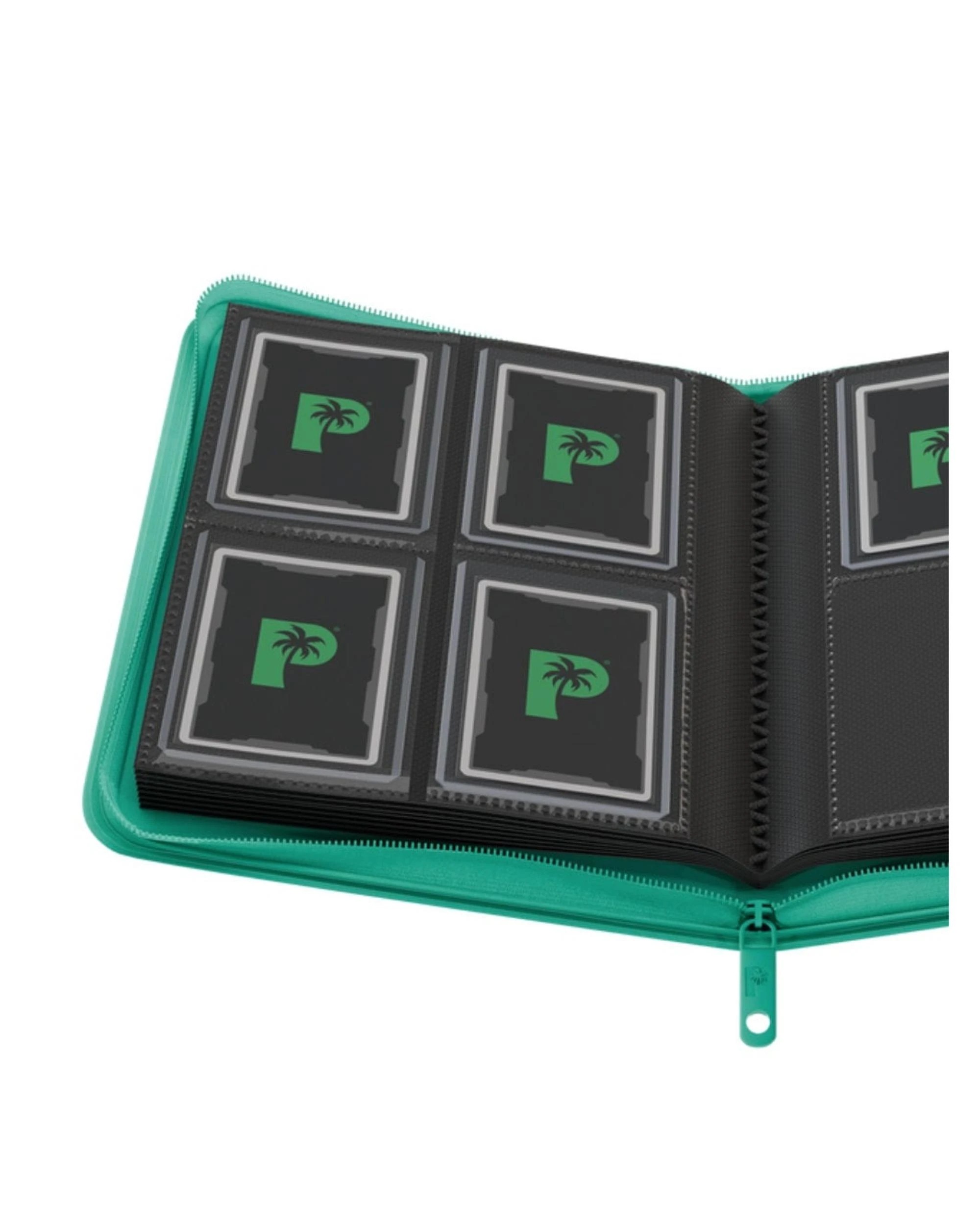 4 Palms Off Gaming Collector's Series 4 Pocket Zip Top Loader Binder Turquoise, 4 of 8