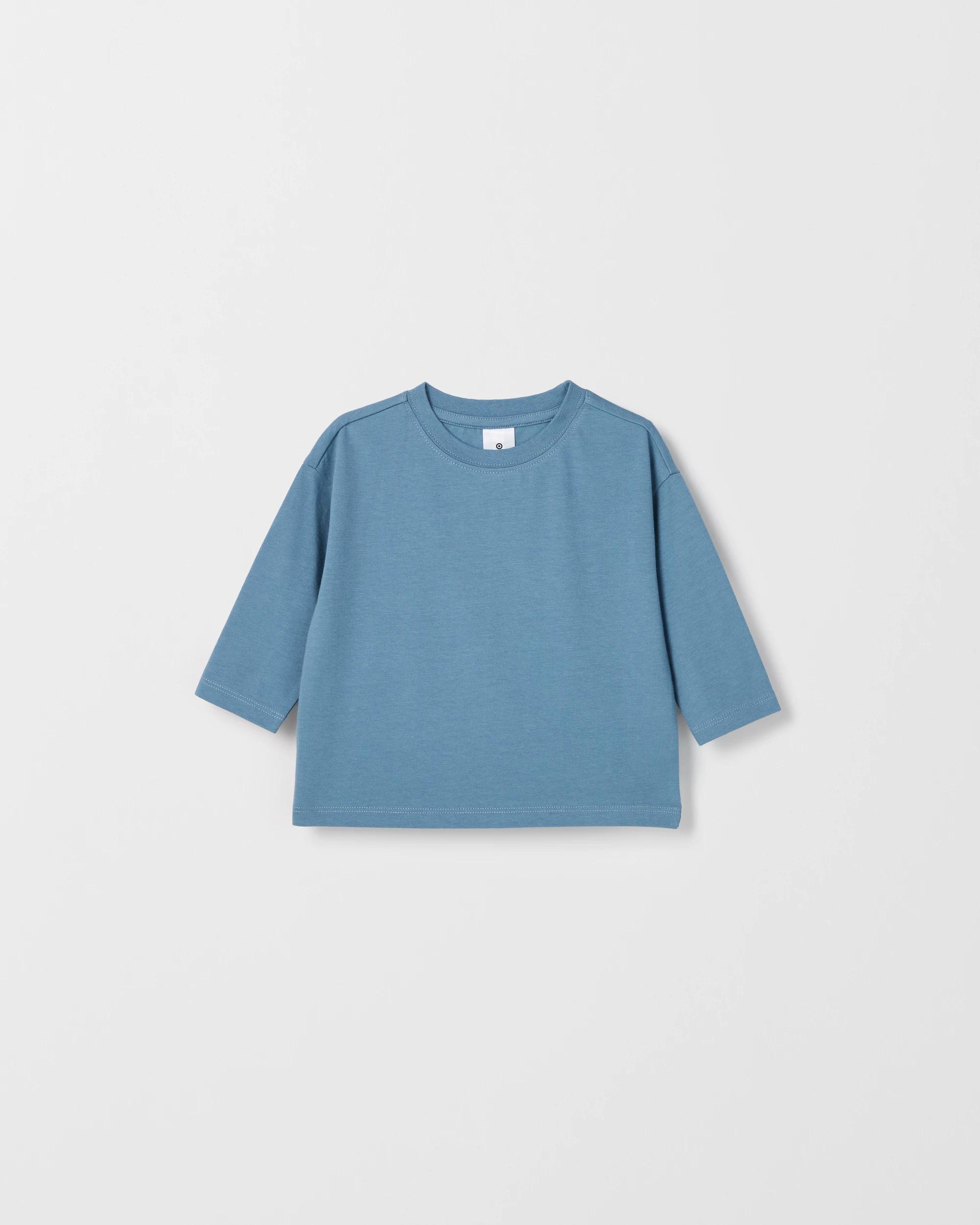 3 Target Baby Organic Cotton 3 Pack Long Sleeve T-Shirts BLUES, 3 of 5