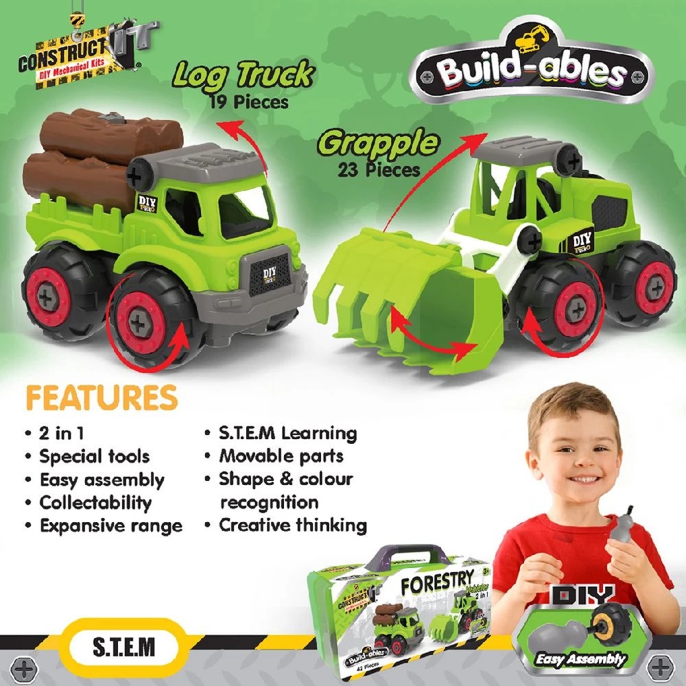 6 Construct It Build-ables 2-in-1 Forestry Set, 6 of 7