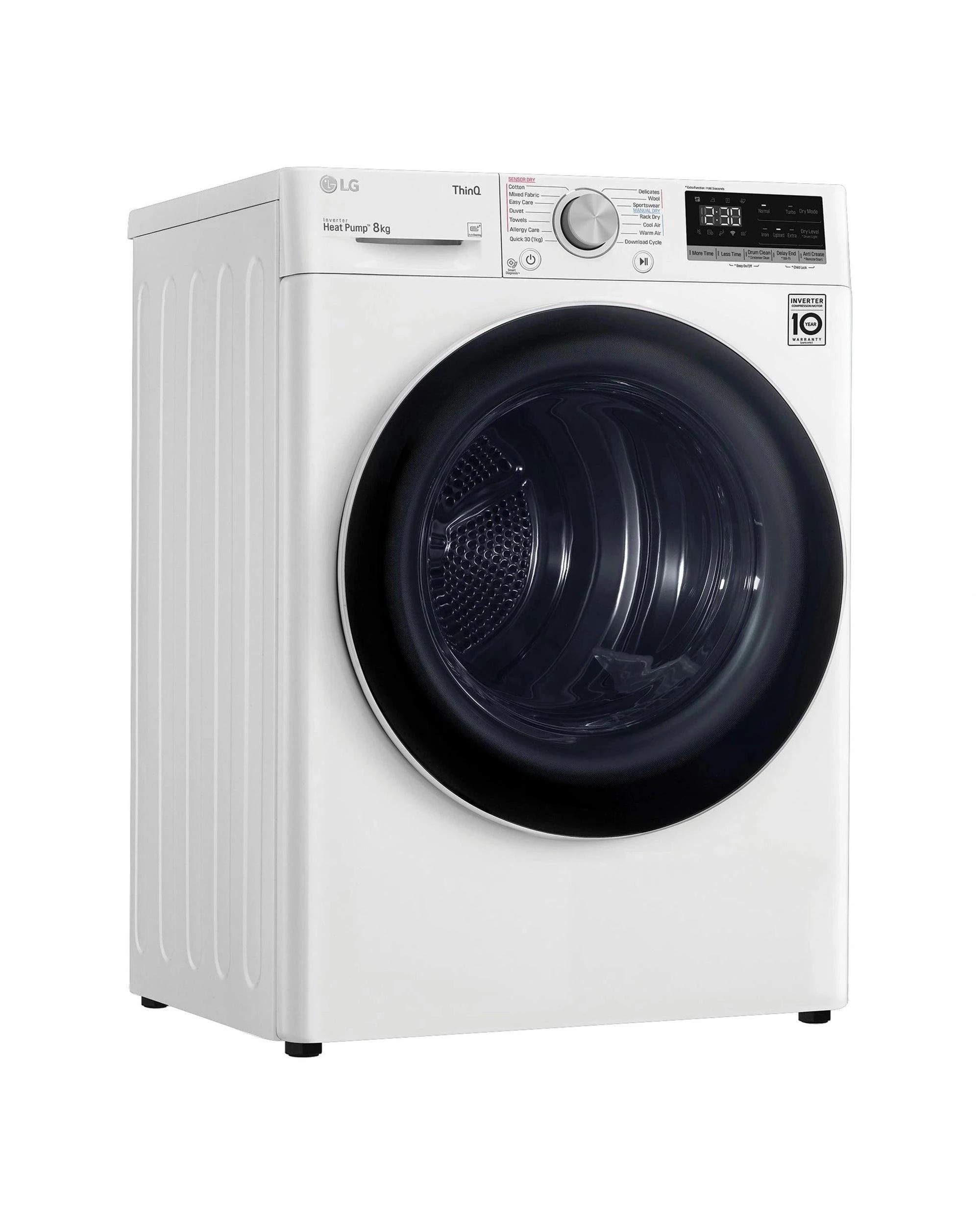 2 LG DVH508W 8kg Series 5 Heat Pump Dryer, 2 of 10