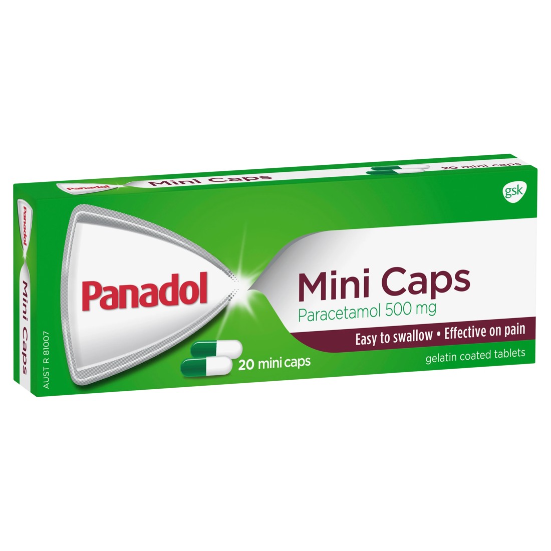 1 20 Pack Panadol Paracetamol Mini Capsule 500mg, 1 of 4