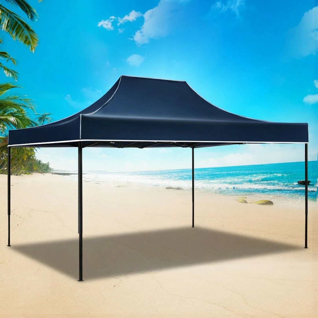 7 Instahut Gazebo Pop Up Marquee 3x4.5m Folding Tent Wedding Outdoor Camping Canopy Gazebos - Blue, 7 of 9