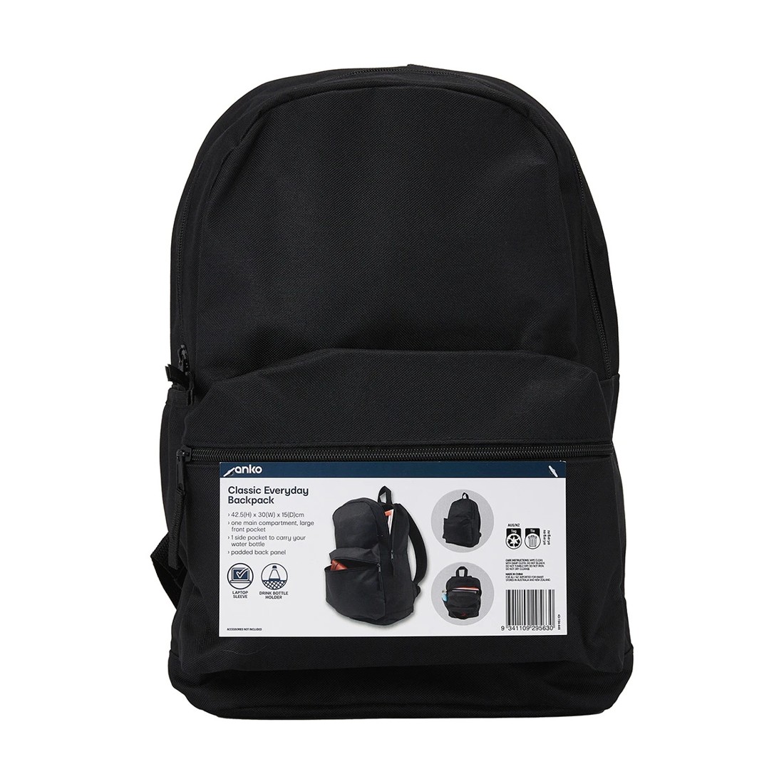 6 12.4L Classic Everyday Backpack - Black, 6 of 6