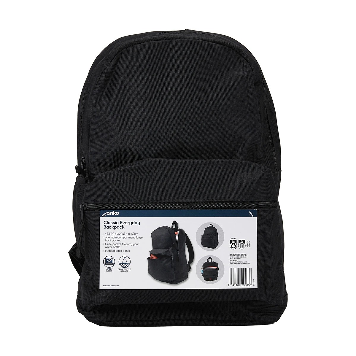 6 12.4L Classic Everyday Backpack - Black, 6 of 6