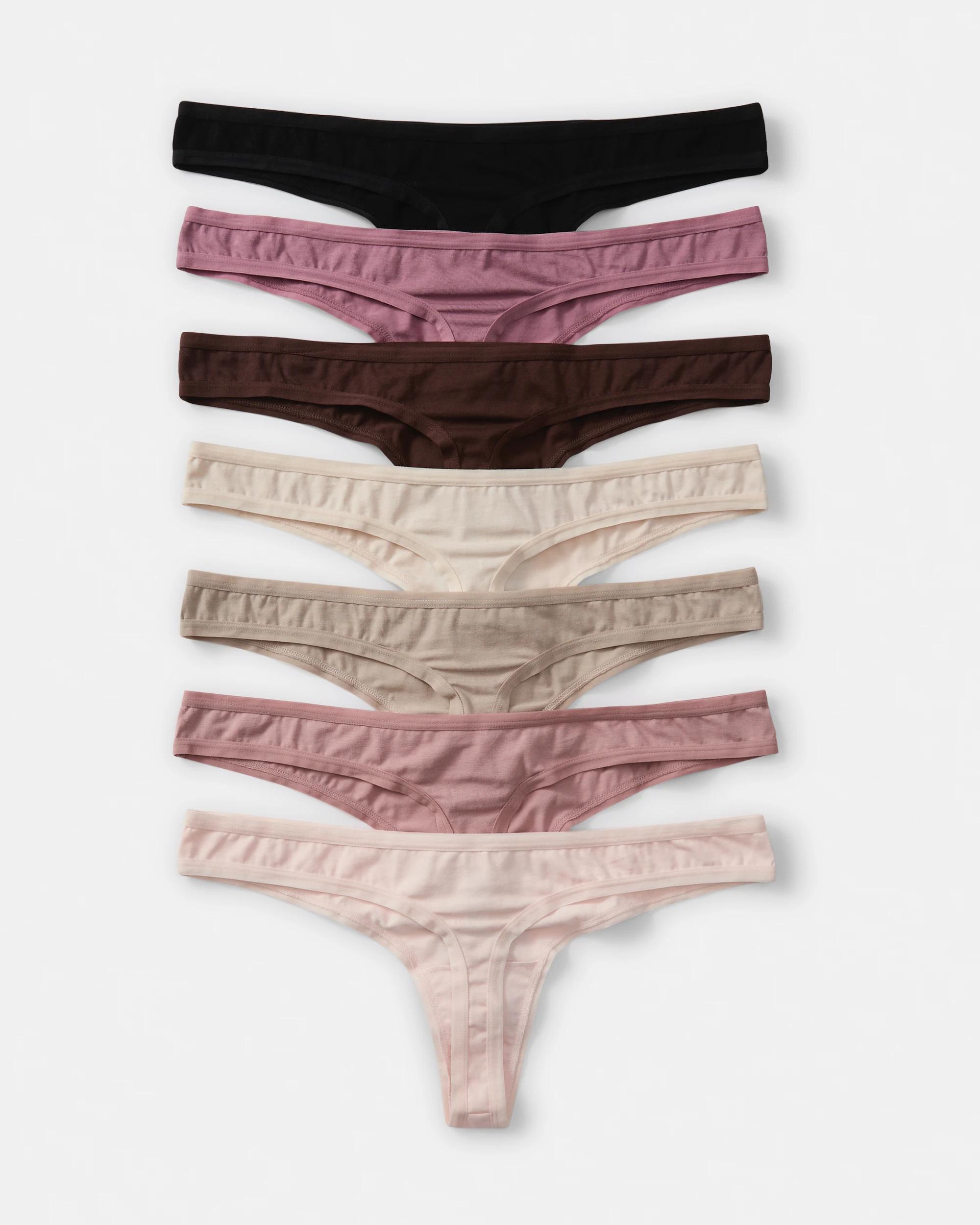 2 7 Pack G-String Briefs Pink Pack, 2 of 10