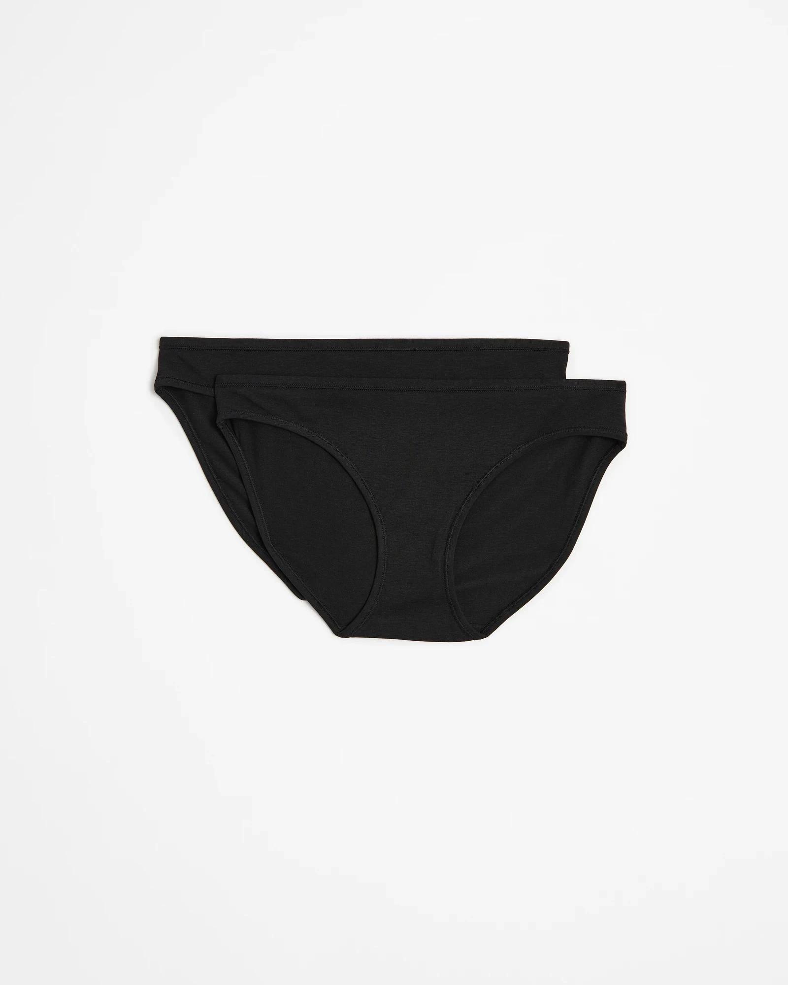 1 Target Woman Womens Super Soft Bikini Briefs 2 Pack BLACK, 1 of 4