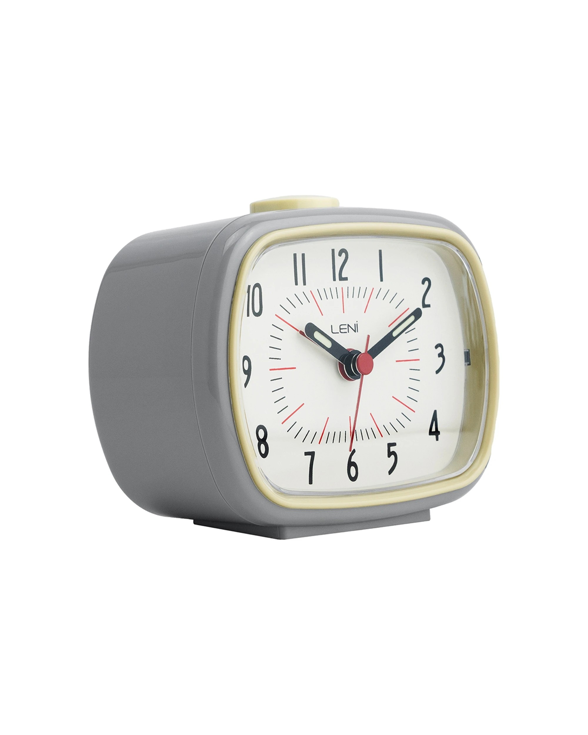 3 Leni Retro 9cm Alarm Clock Luminescent Hands Audible Beep-Beep Alarm - Grey, 3 of 7