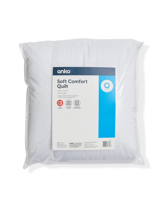 High Warmth Soft Comfort Quilt - Queen Bed, W