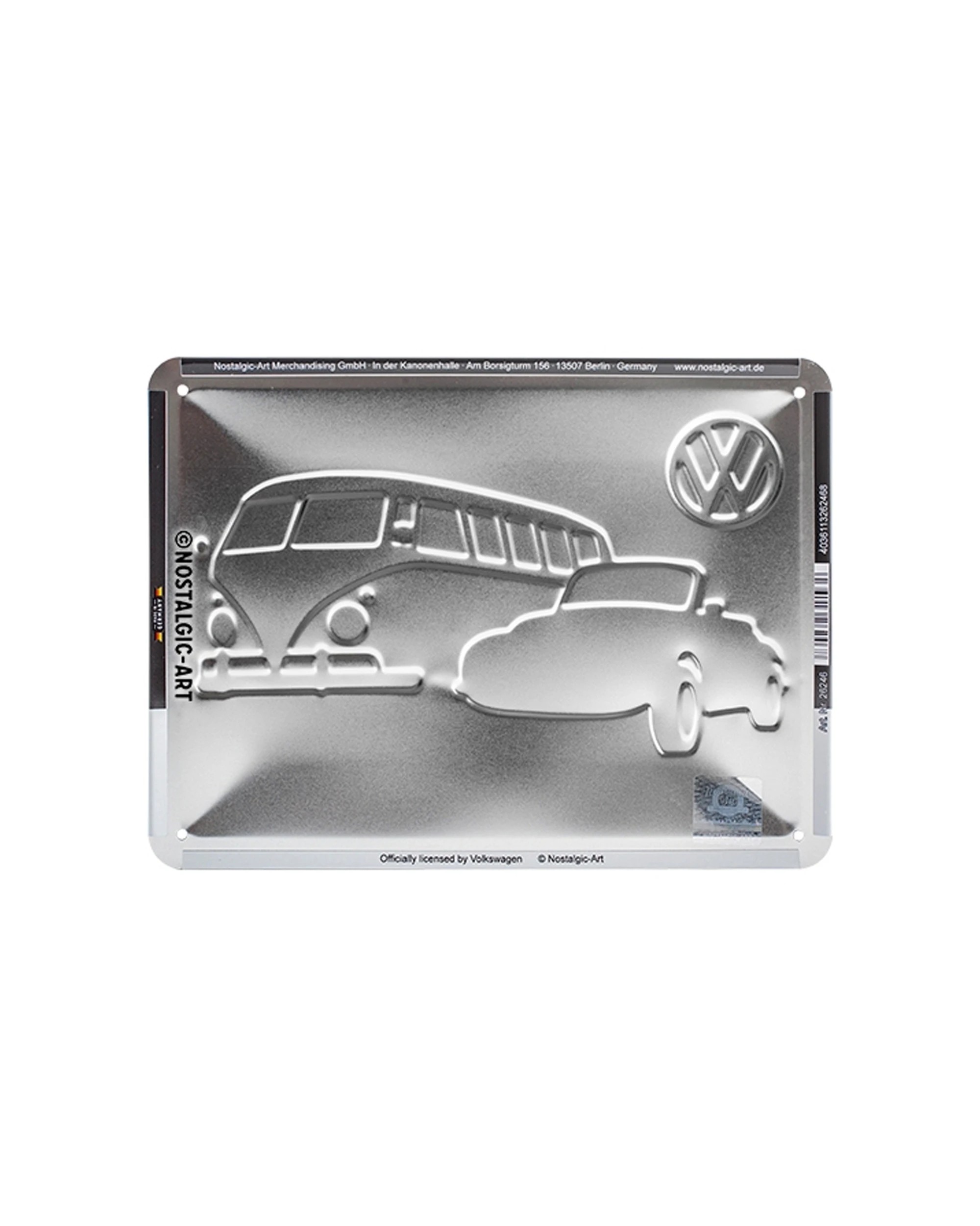 2 Nostalgic-Art 15x20cm Small Metal Sign - VW Meet The Classics - Multi, 2 of 3
