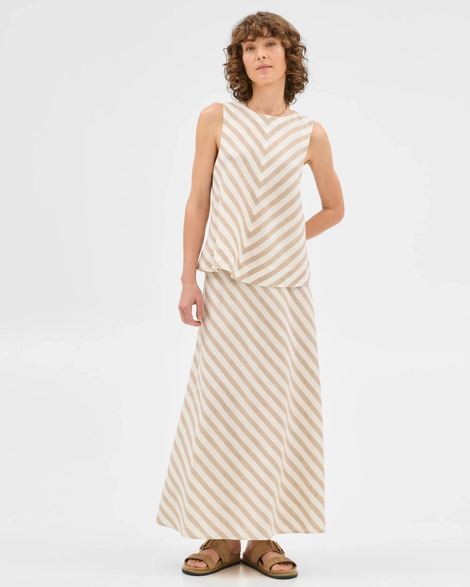 2 Target European Linen Tank Top CHEVRON STRIPE, 2 of 5