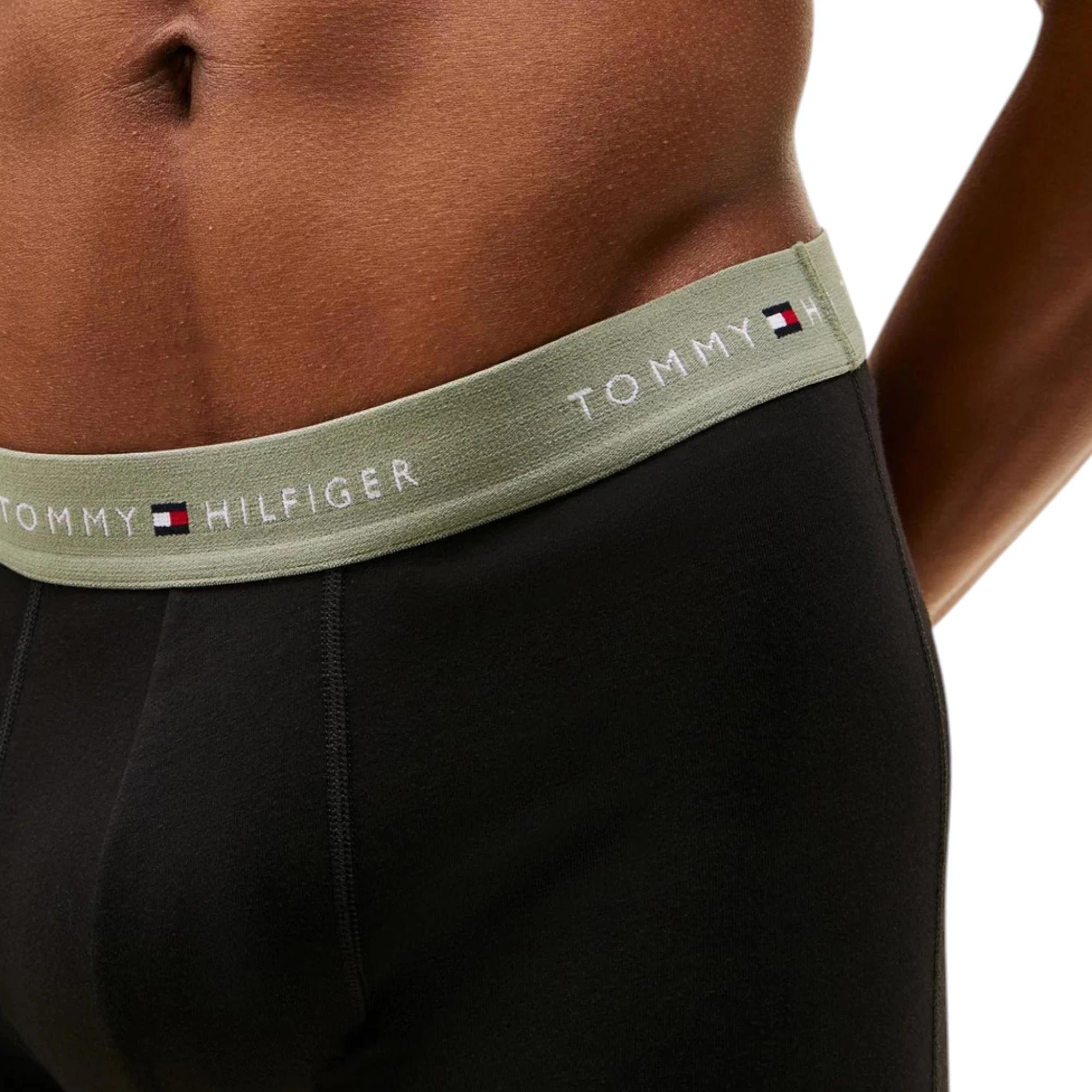7 Tommy Hilfiger 3 Pack Mens Essential Boxer Cotton Trunks Underwear BLACK MULTI, 7 of 7
