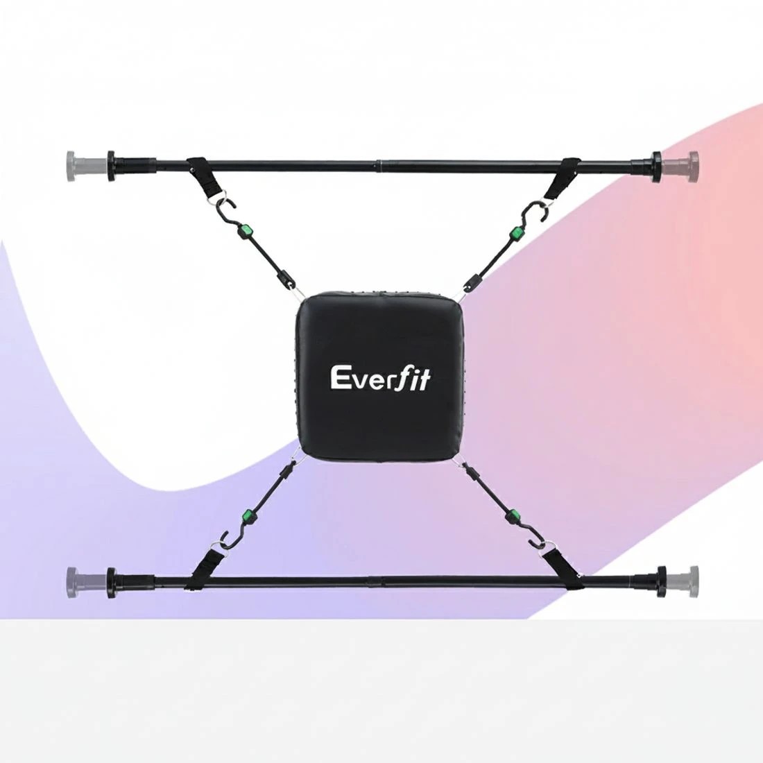 6 Everfit Doorway Punching Bag Adjustable Apartment Friendly with Boxing Gloves - Black, 6 of 7