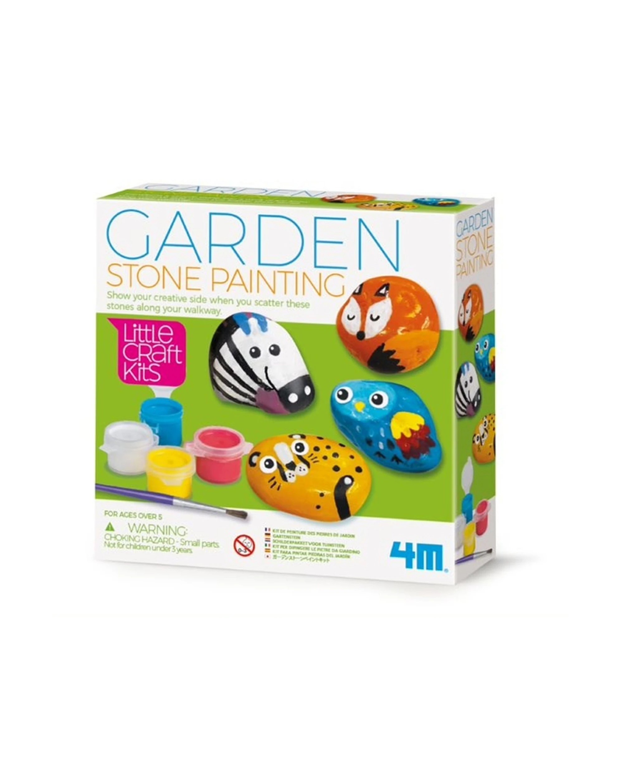 1 4M Little Craft Garden Stone Painting Kids Children Colouring Activity Toy - Multi, 1 of 3