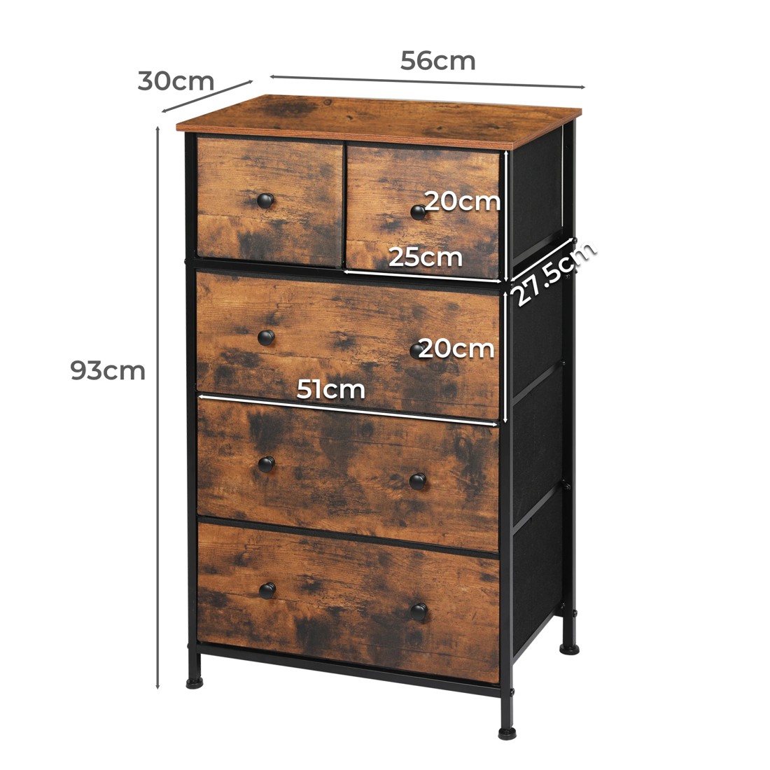 6 Levede 5 Drawersstorage Cabinet, 6 of 7