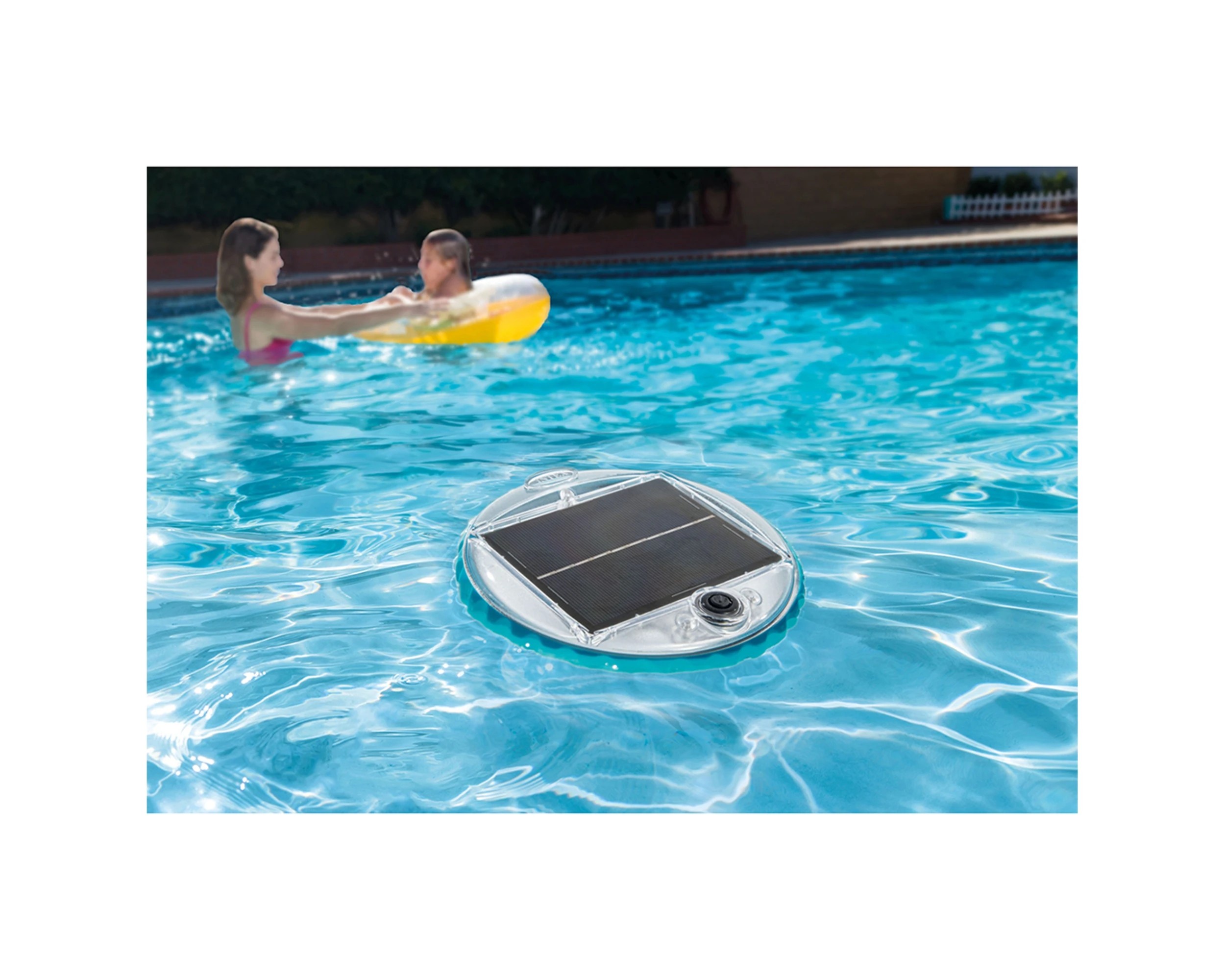 3 INTEX Solar Powered LED Floating Light For Above Ground Pool Auto On-Off - Blue, 3 of 5