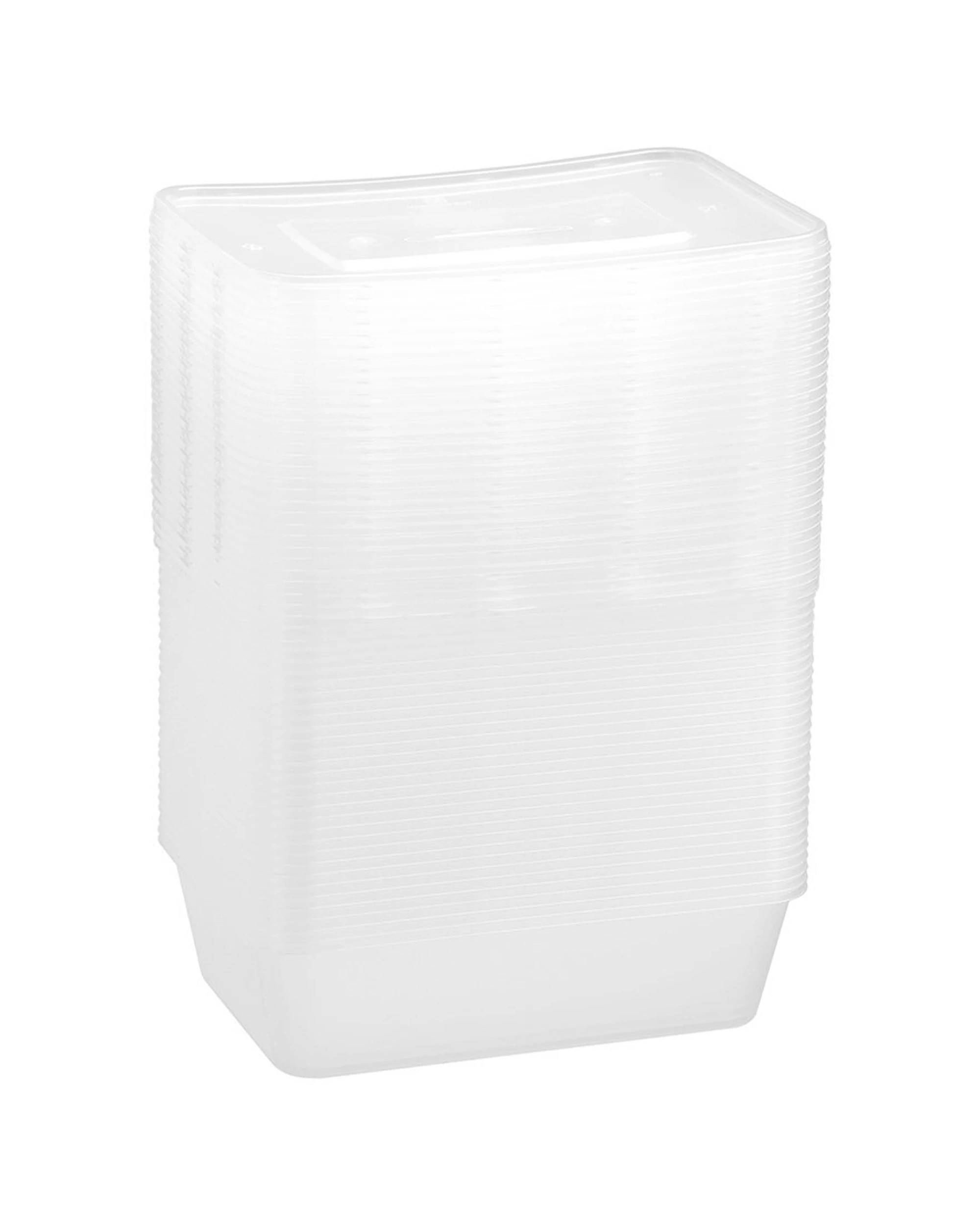 3 30pk Lemon & Lime Reusable 650ml Rectangle Food Container/storage W/ Lid Clear
 - Clear, 3 of 6