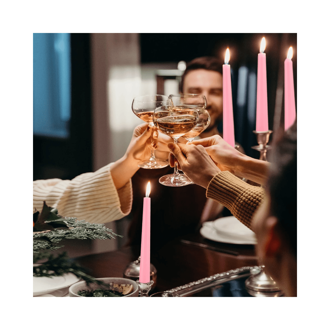 3 BR Home Tapered Dinner Candles - Unscented Wedding Candles, 25cm, 3 of 8