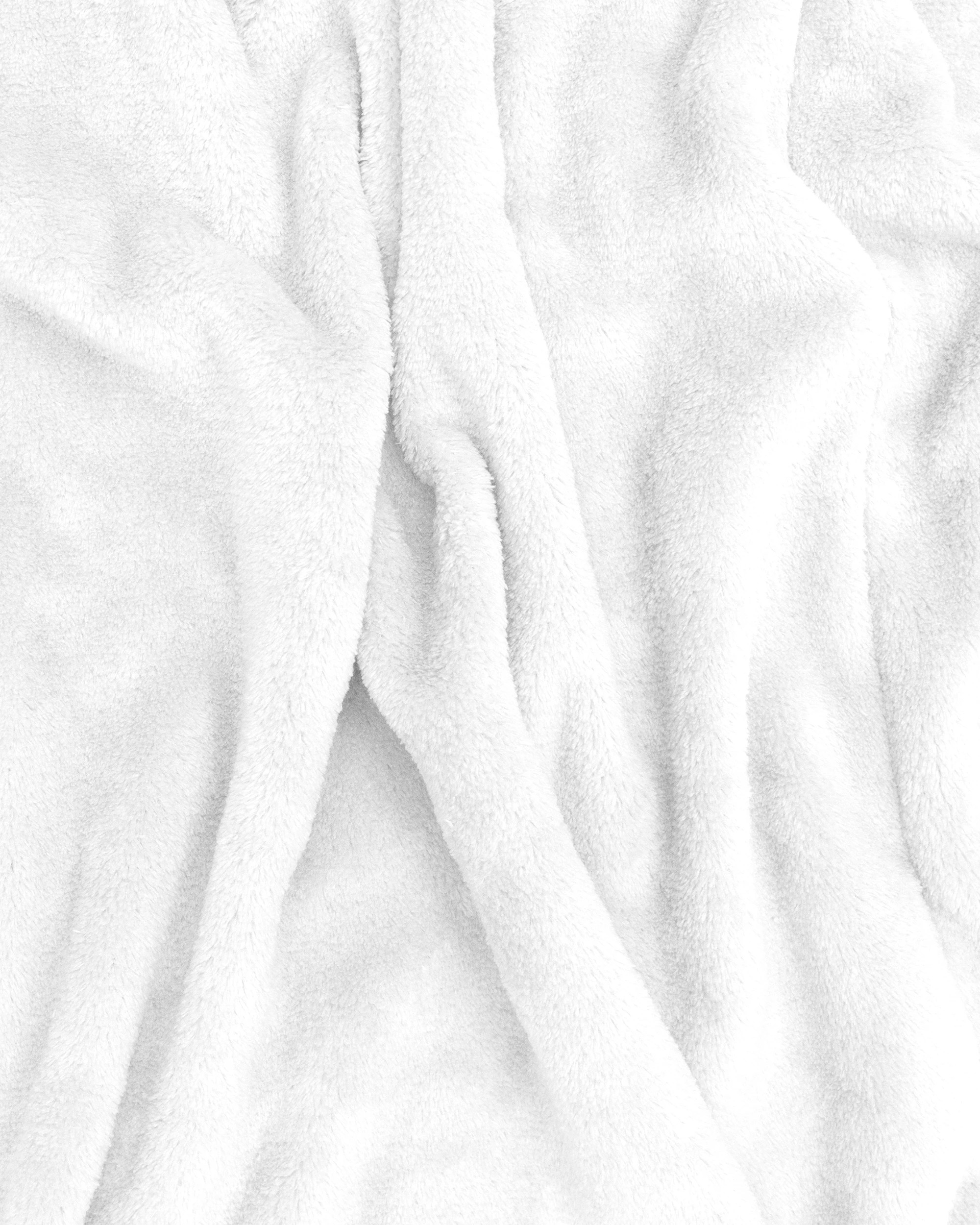 6 Bambury Soft Microplush Coral Fleece Bathrobe Dressing Gown Size Large/Extra Large - White, 6 of 7