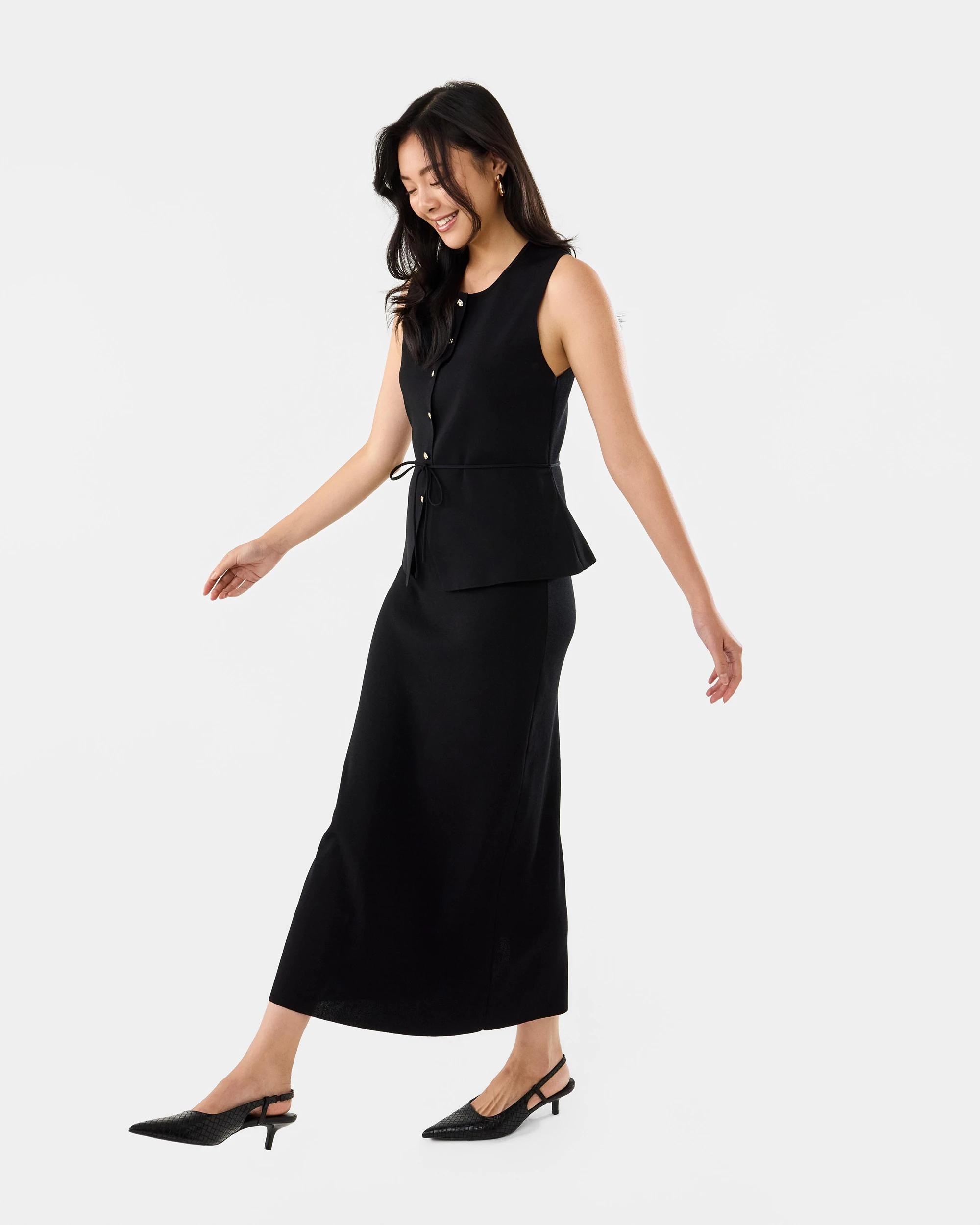 3 Sleeveless Tie Waistcoat Black, 3 of 7