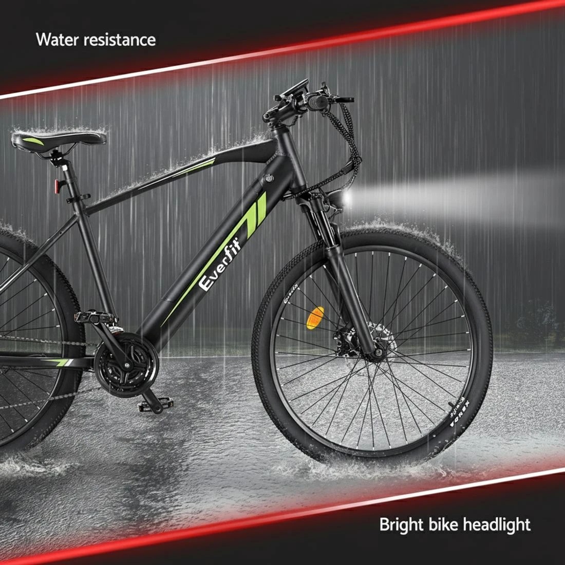 5 Everfit 27.5 Inch Electric Bike Mountain Bicycle eBike Battery 21 Speed - Black, 5 of 7