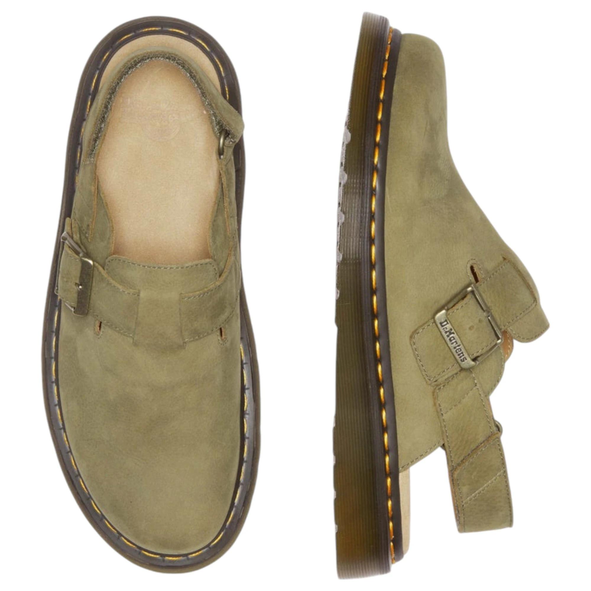 5 Dr. Martens Mens Jorge II Sandals Sling Back Shoes MUTED OLIVE TUMBLED NUBUCK, 5 of 7