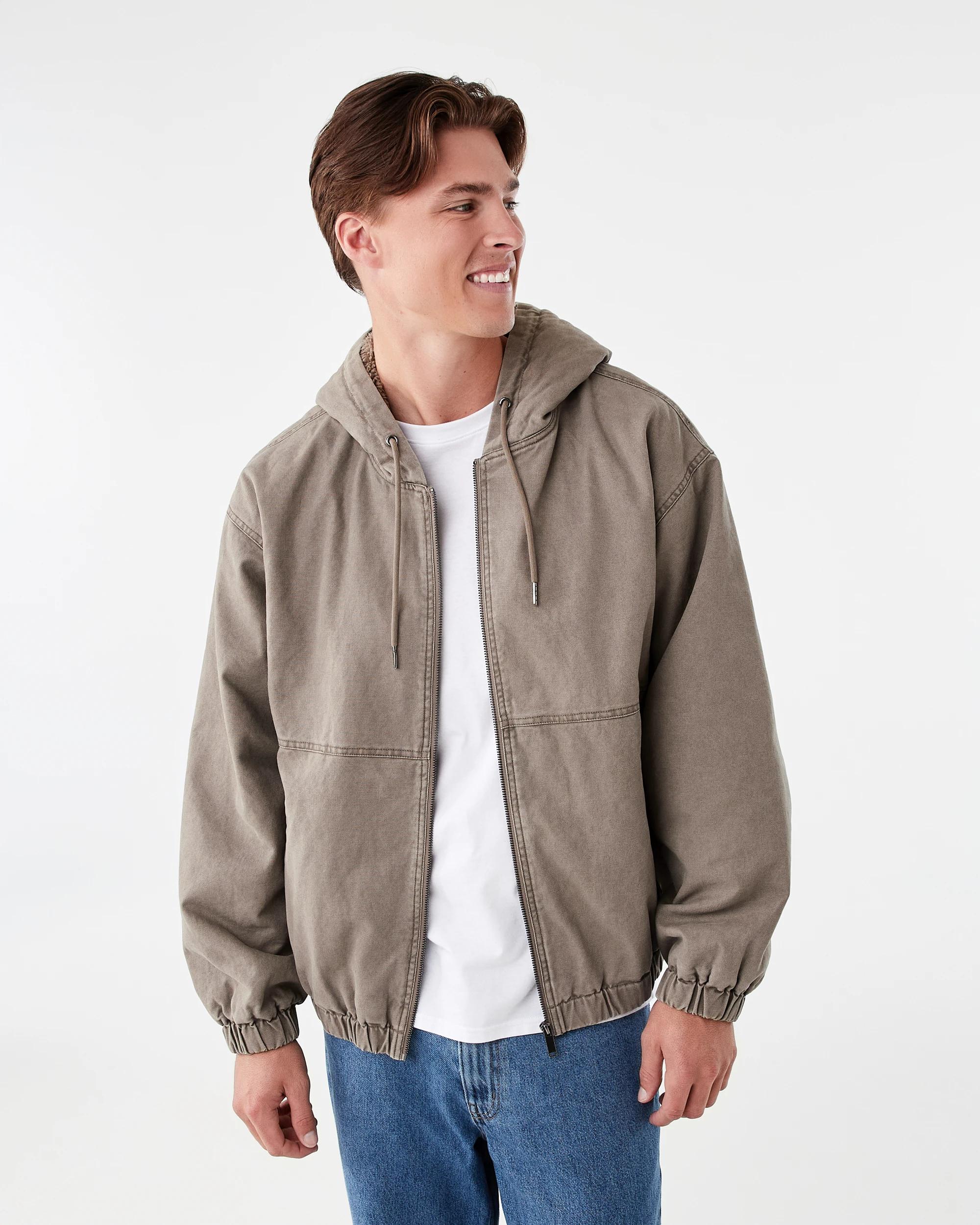 1 Washed Bomber Jacket Brn Otter, 1 of 7