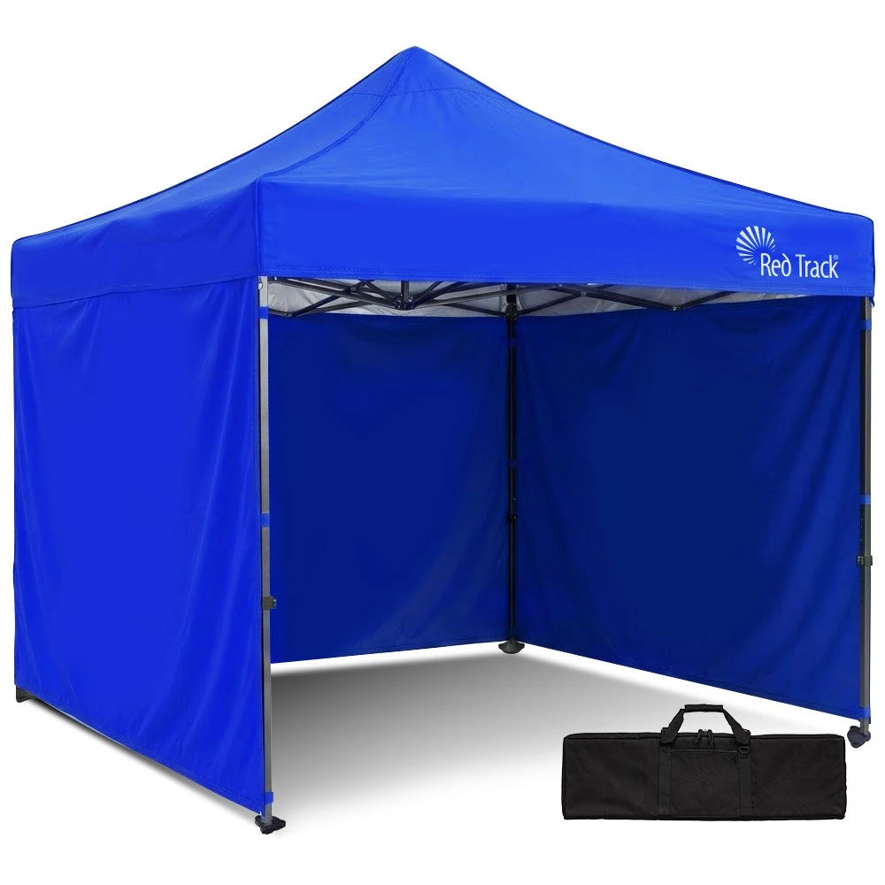 1 Red Track 3x3m Premium Gazebo with Cable Roof, Side Walls, Carry Bag - Blue, 1 of 1
