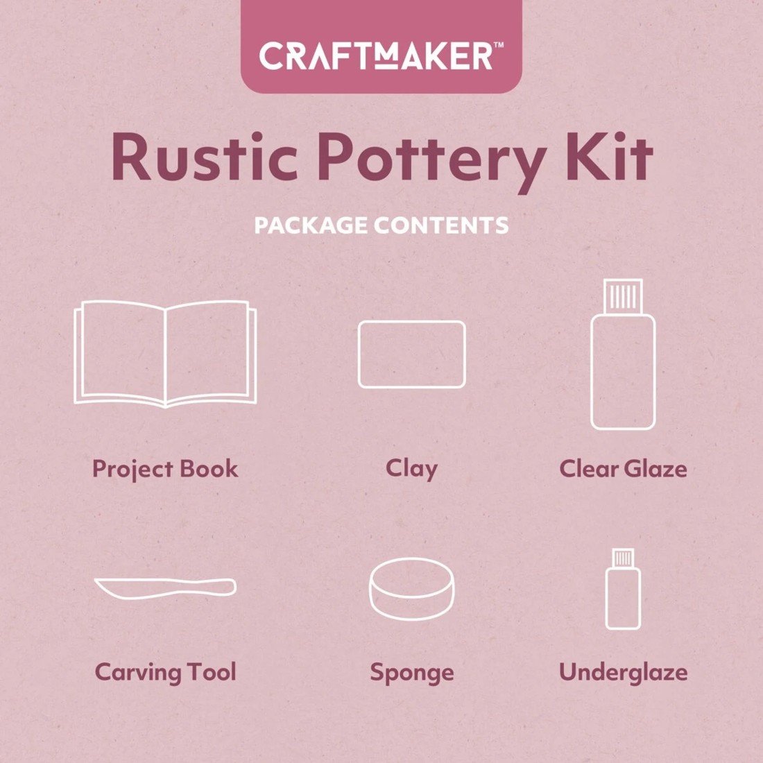 2 Craft Maker Rustic Pottery Kit, 2 of 8
