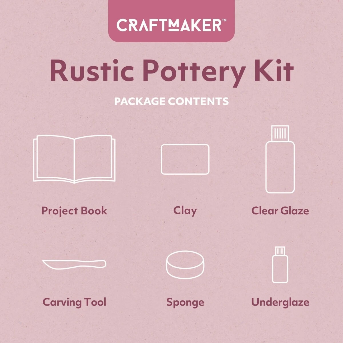 3 Craft Maker Rustic Pottery Kit, 3 of 9