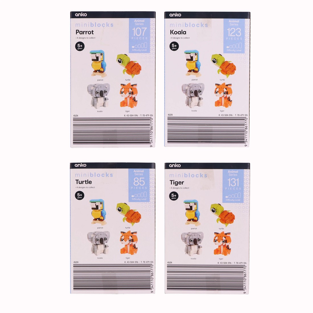 6 Mini Blocks Animal Series - Assorted, 6 of 6