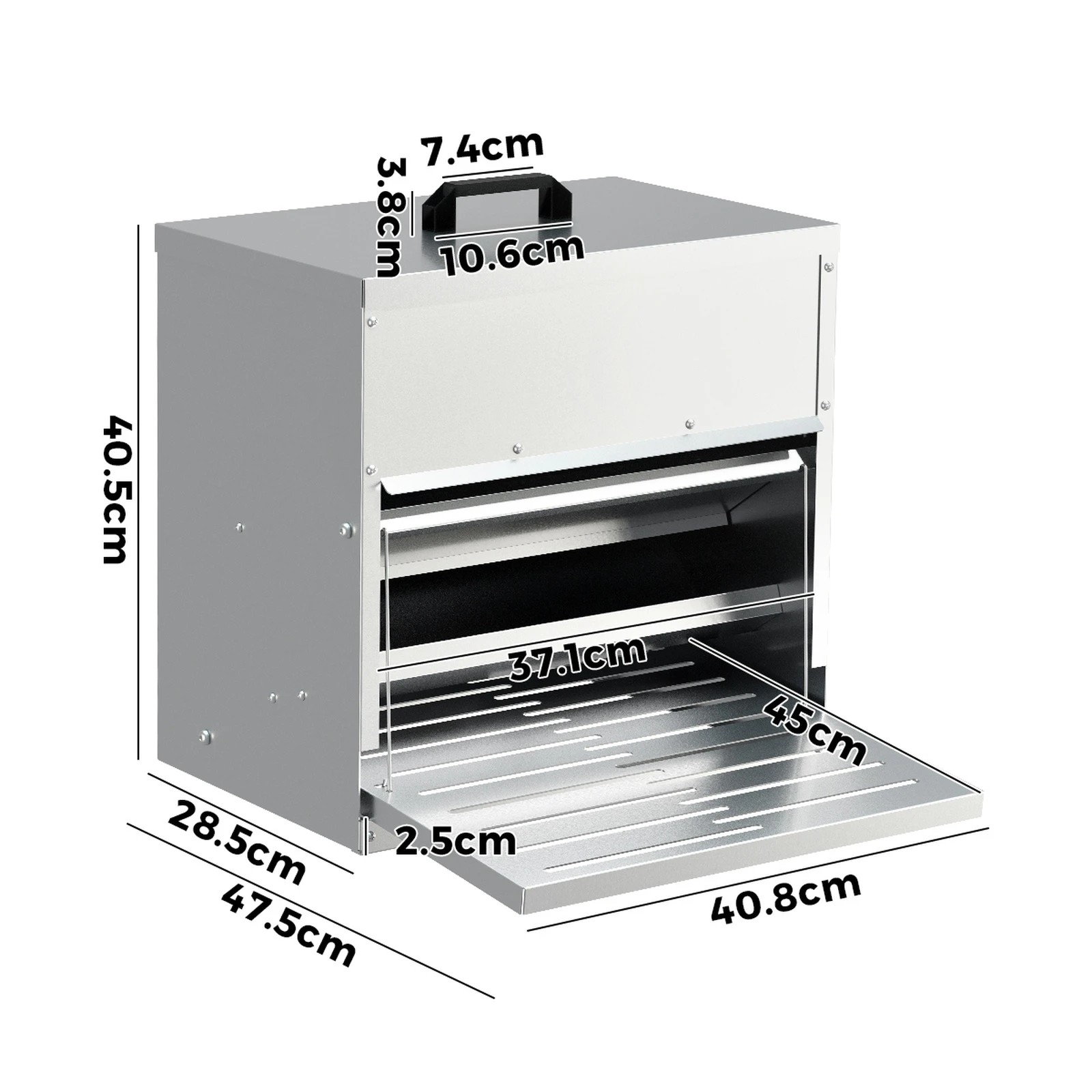 2 Alopet Automatic Chicken Feeder Auto Coop Chick Treadle Self Opening 10kg - Silver, 2 of 7