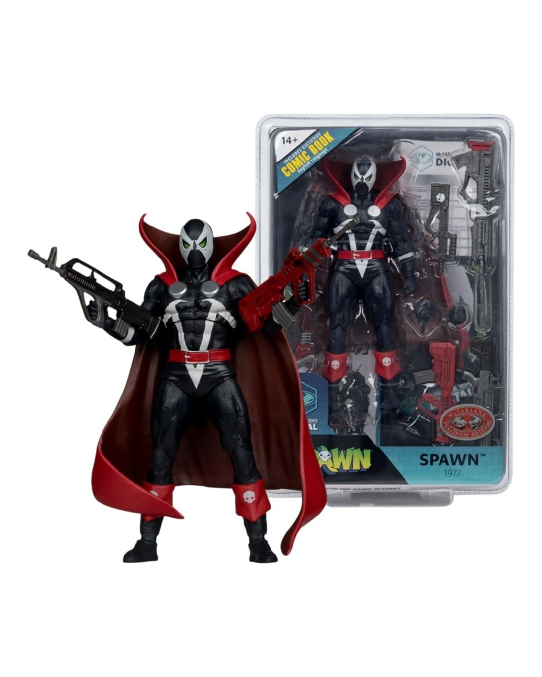 McFarlane Digital Spawn 1977 Spawn Variant Red Platinum 7 inch Action ...