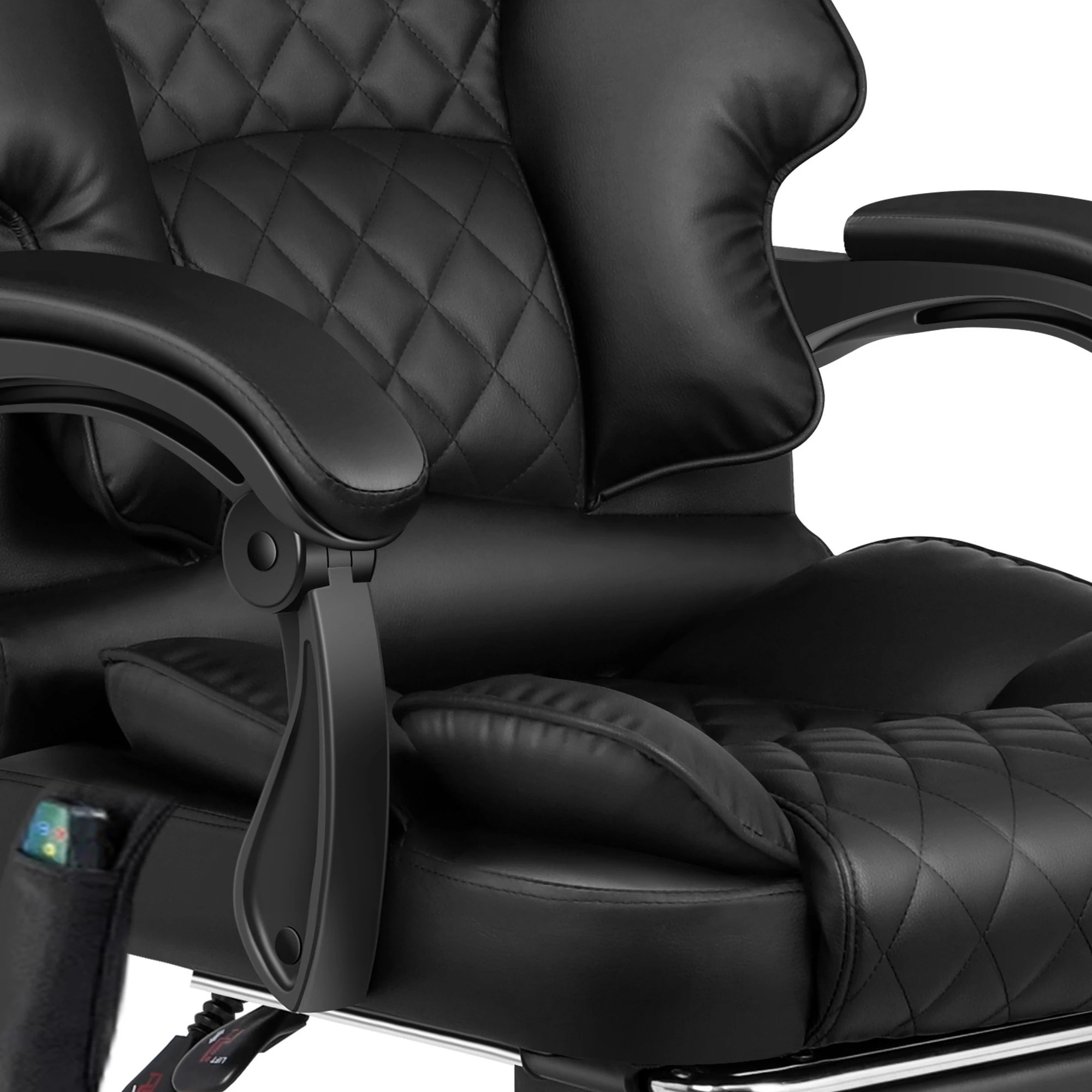 7 Alfordson Massage Office Chair Heated Seat Executive Recliner Gaming Computer - Black, 7 of 10