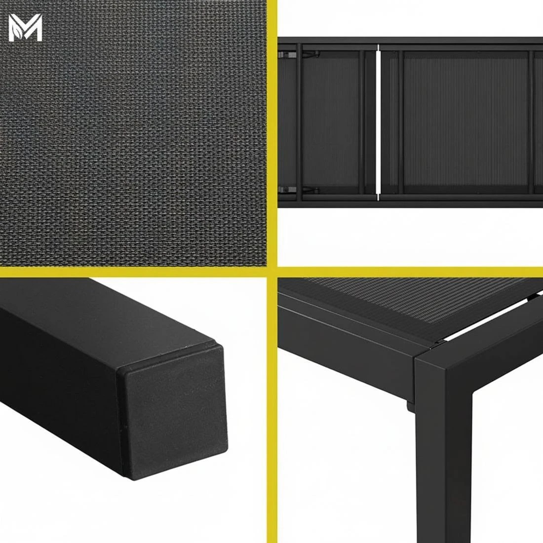 5 Gardeon Sun Lounge Outdoor Lounger Aluminium Folding Beach Chair Wheels - Black, 5 of 5