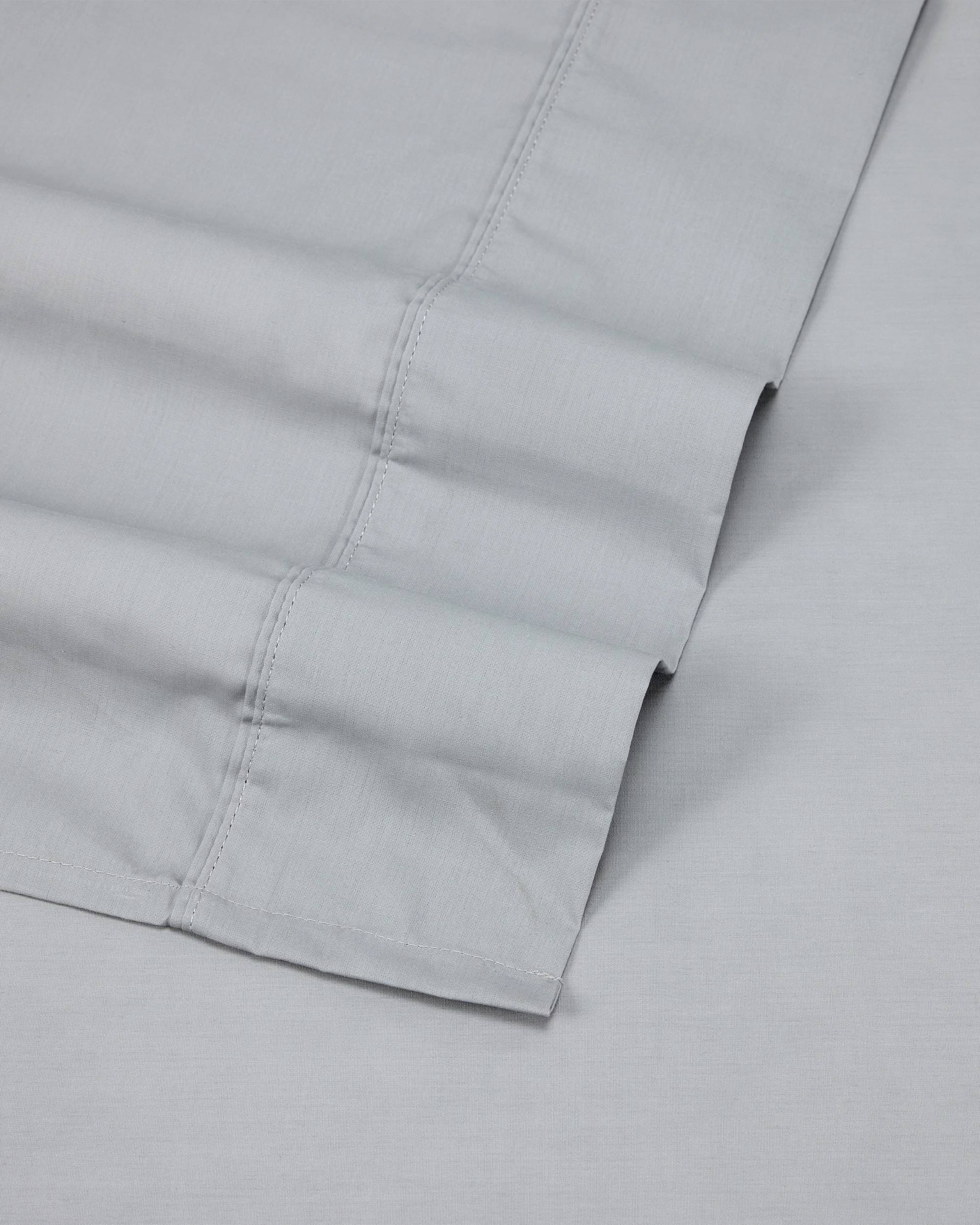 7 250 Thread Count Cotton Rich Sheet Set - Queen Bed, Light Grey, 7 of 10